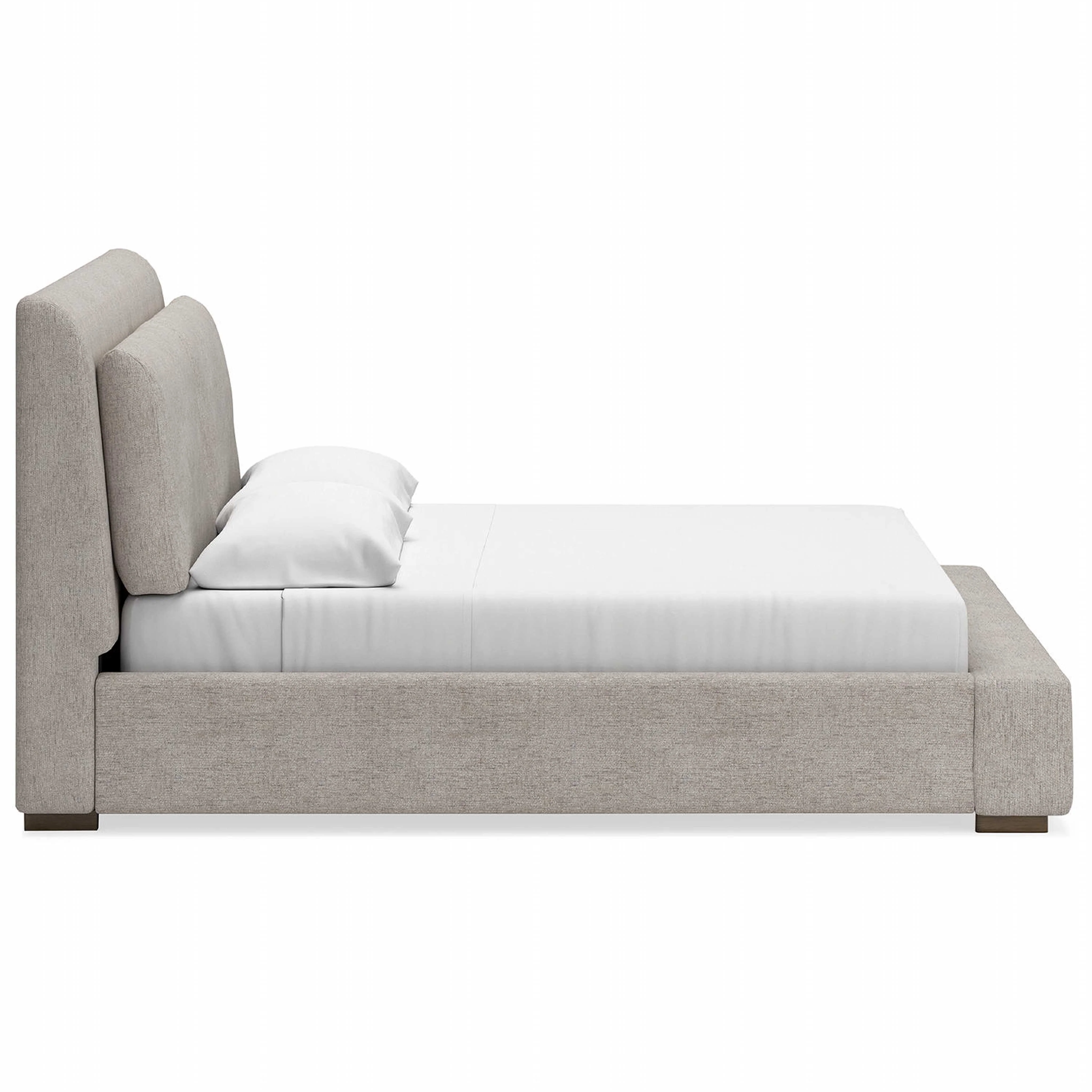 Cabalynn 6 Piece Upholstered Bedroom - Light Brown - Image 44