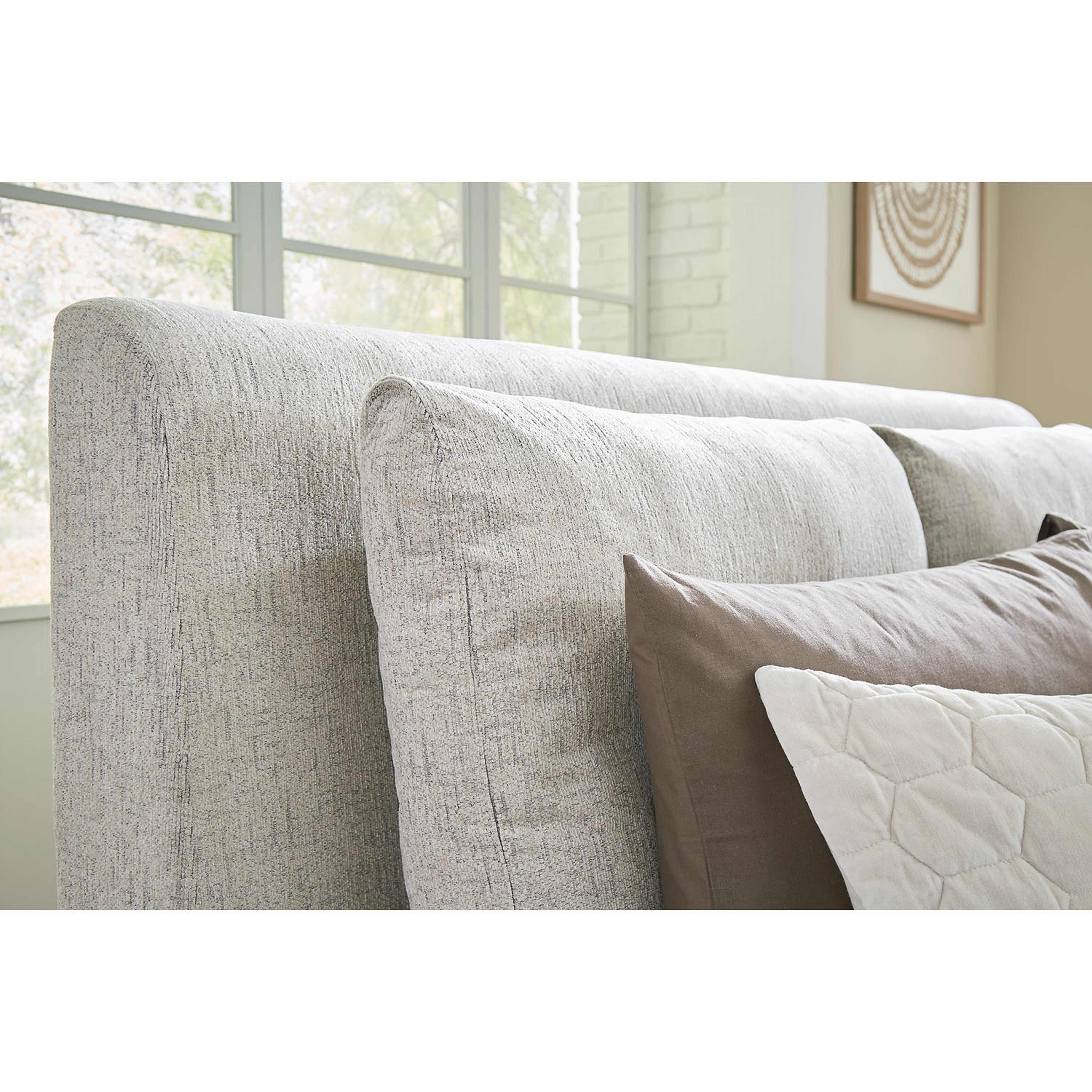 Cabalynn 6 Piece Upholstered Bedroom - Light Brown - Image 45