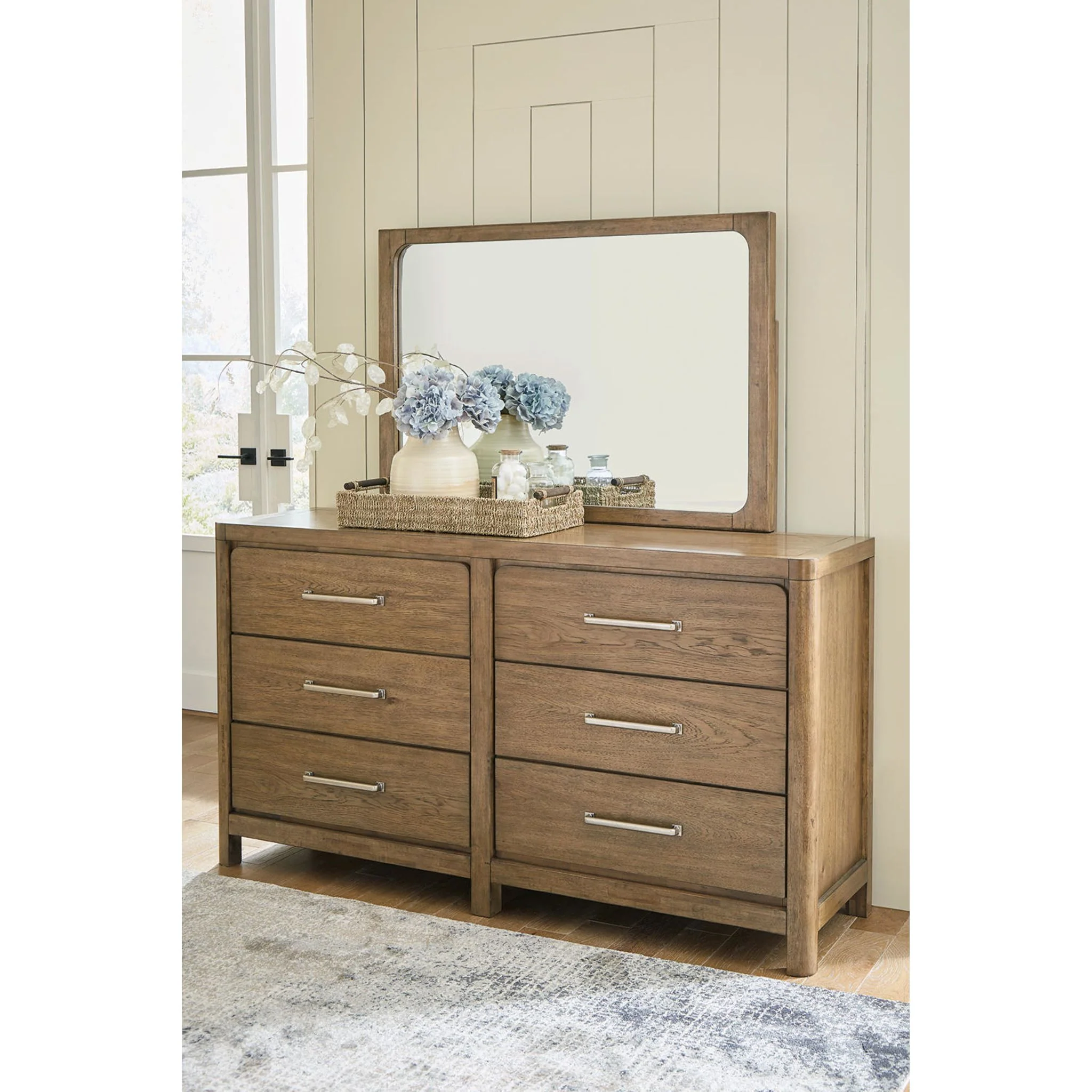 Cabalynn 6 Piece Upholstered Bedroom - Light Brown - Image 58