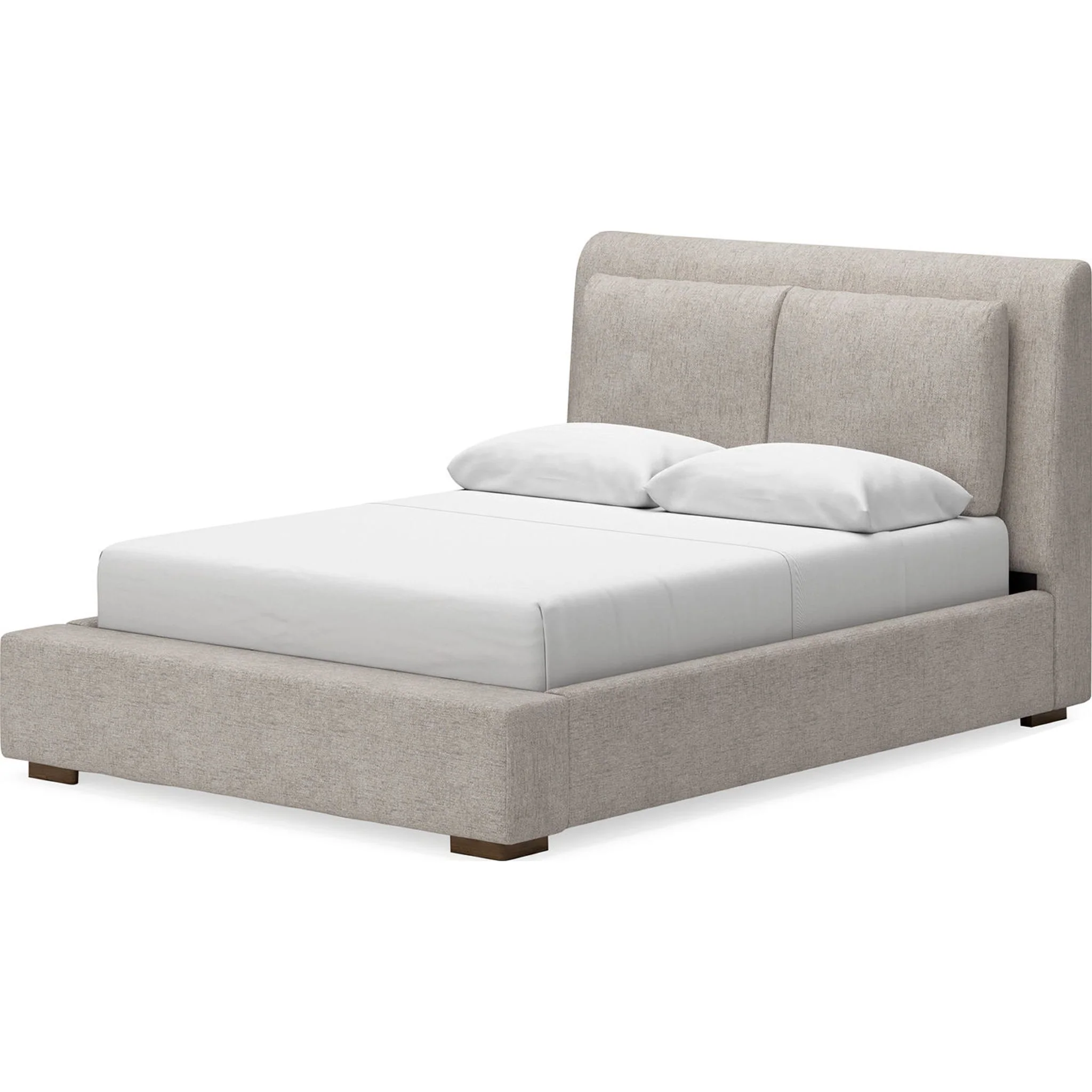 Cabalynn 6 Piece Upholstered Bedroom - Light Brown - Image 9