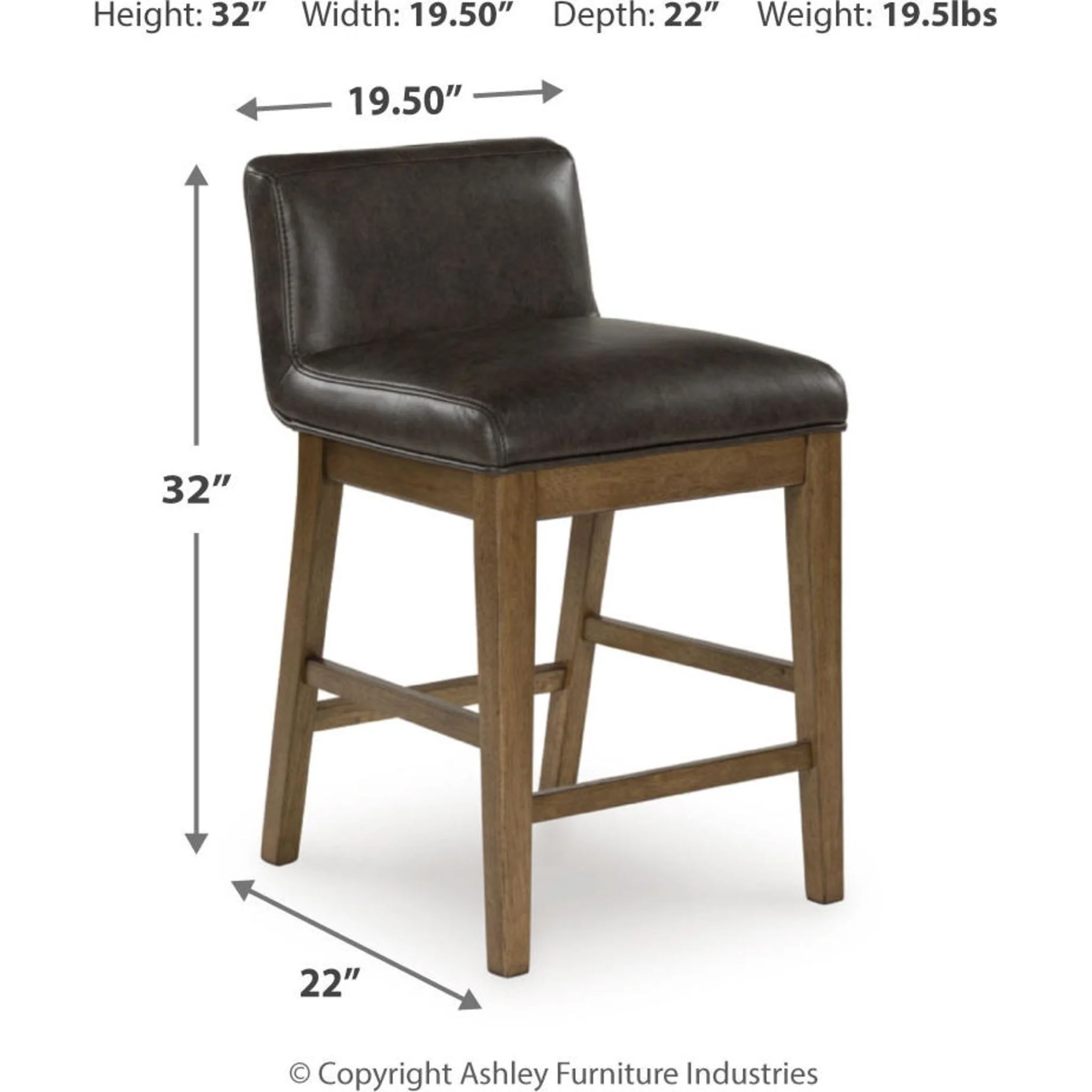 Cabalynn Counter Height Stool - Two-tone Brown - (D974-124) - Image 3