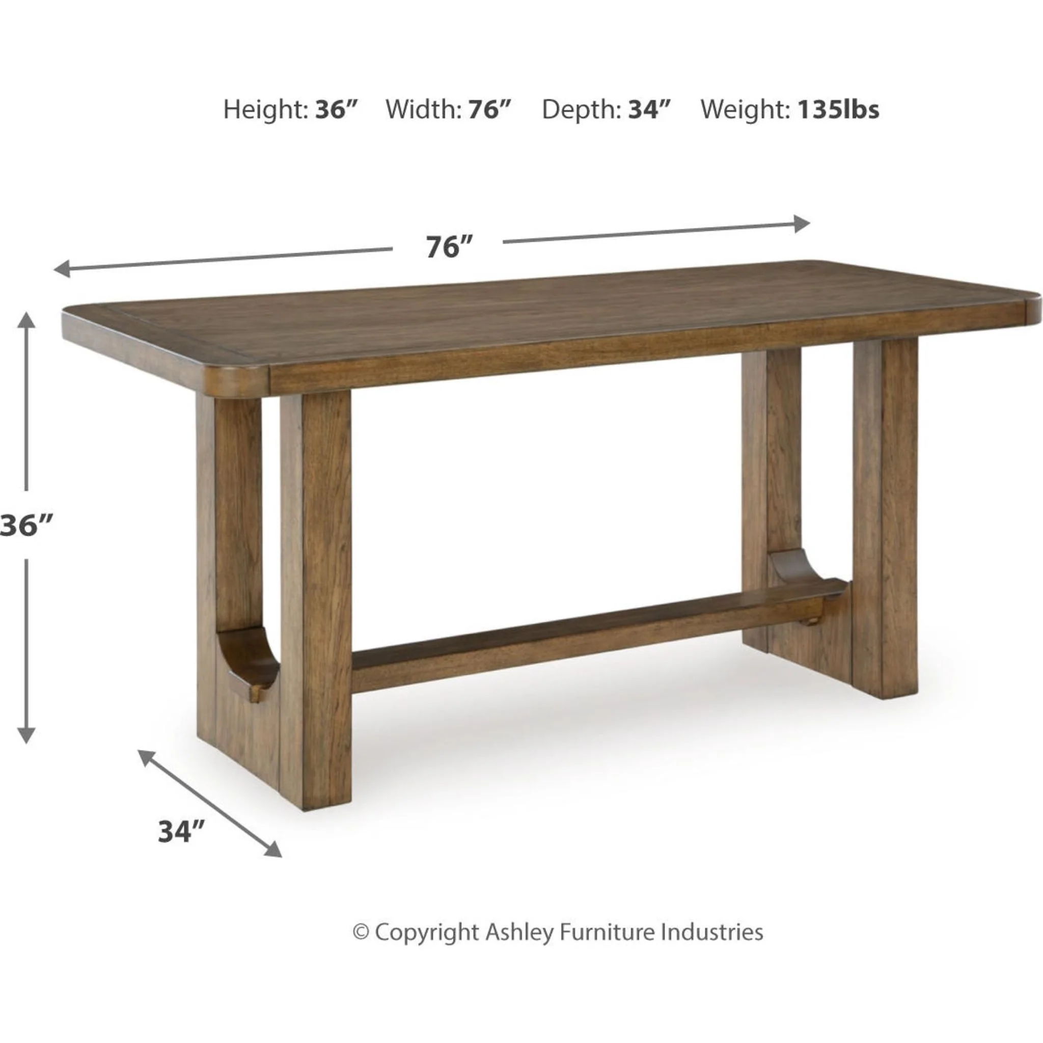 Cabalynn Counter Height Table - Light Brown - (D974-13) - Image 3