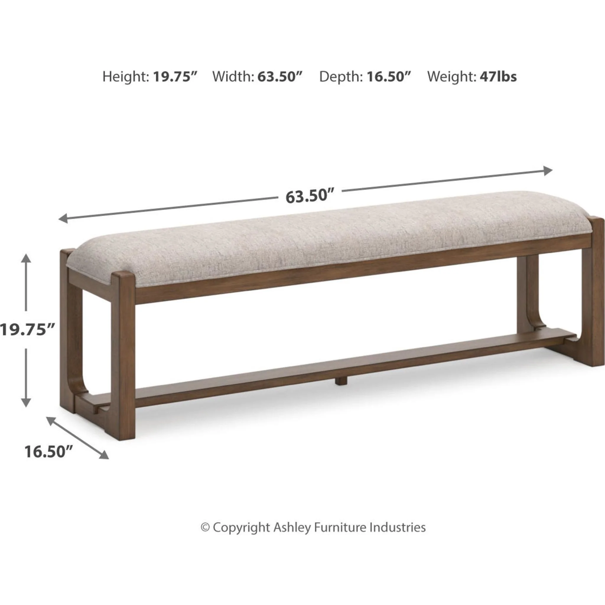 Cabalynn Dining Bench - Oatmeal/Light Brown - (D974-00) - Image 16