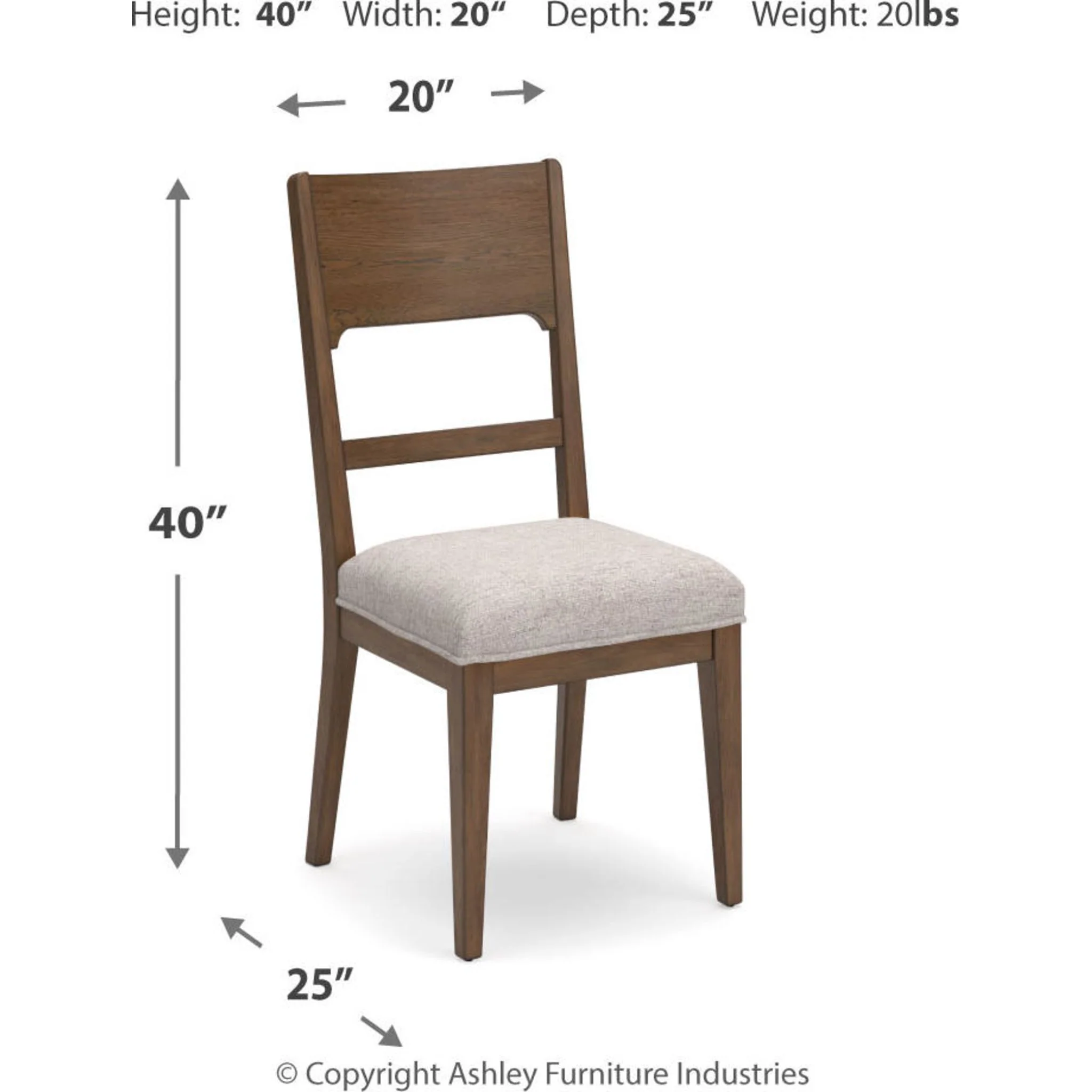 Cabalynn Side Chair - Oatmeal/Light Brown - (D974-01) - Image 16