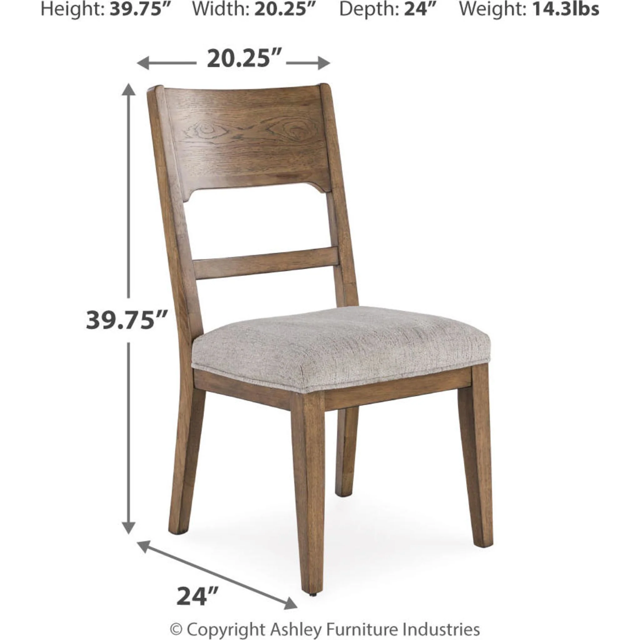 Cabalynn Side Chair - Oatmeal/Light Brown - (D974-01) - Image 17
