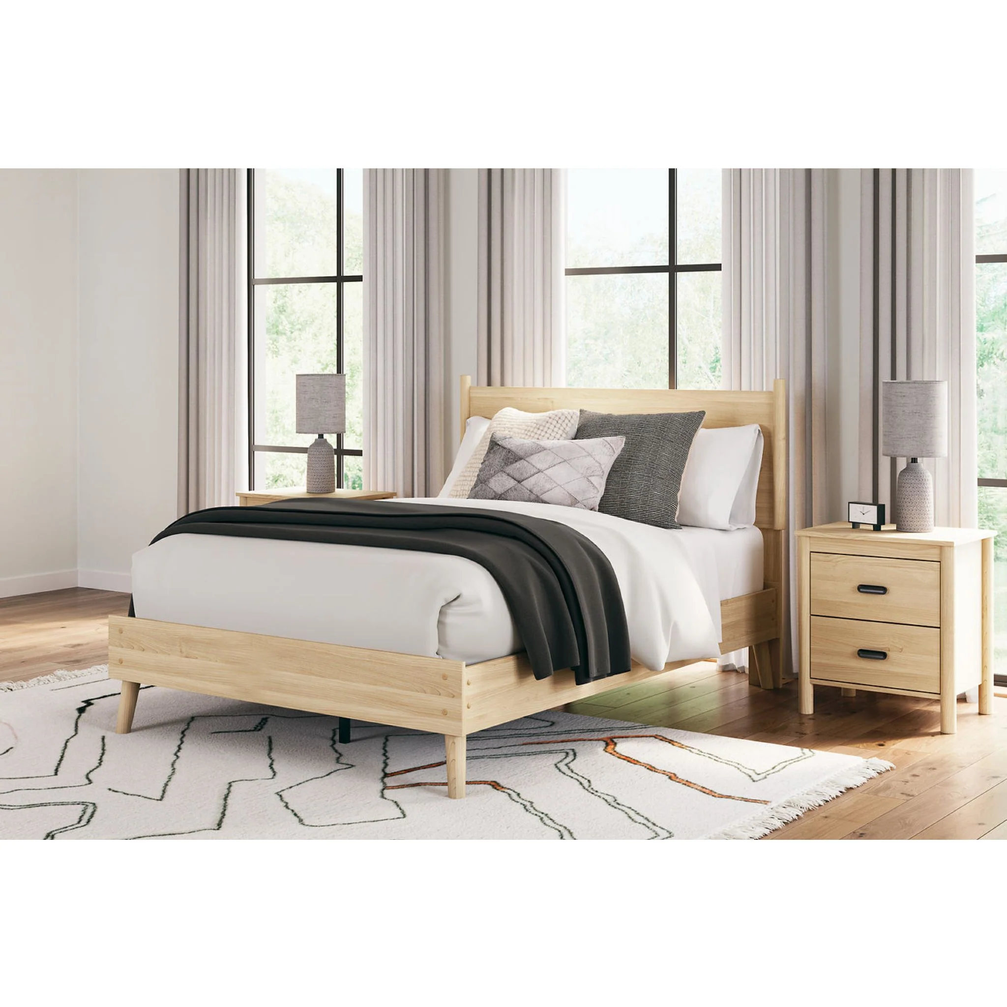 Cabinella Full Platform Bed - Tan - Image 2