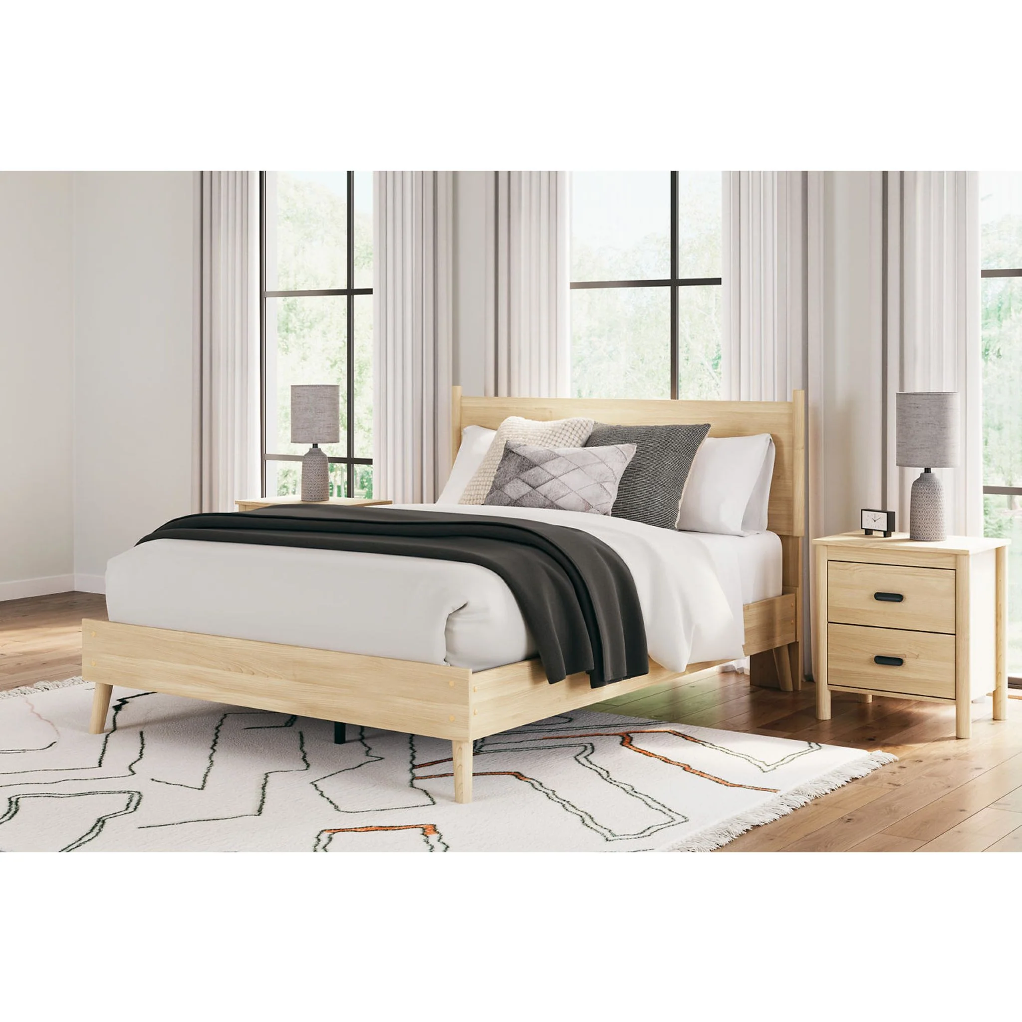 Cabinella Queen Platform Bed - Tan - Image 10