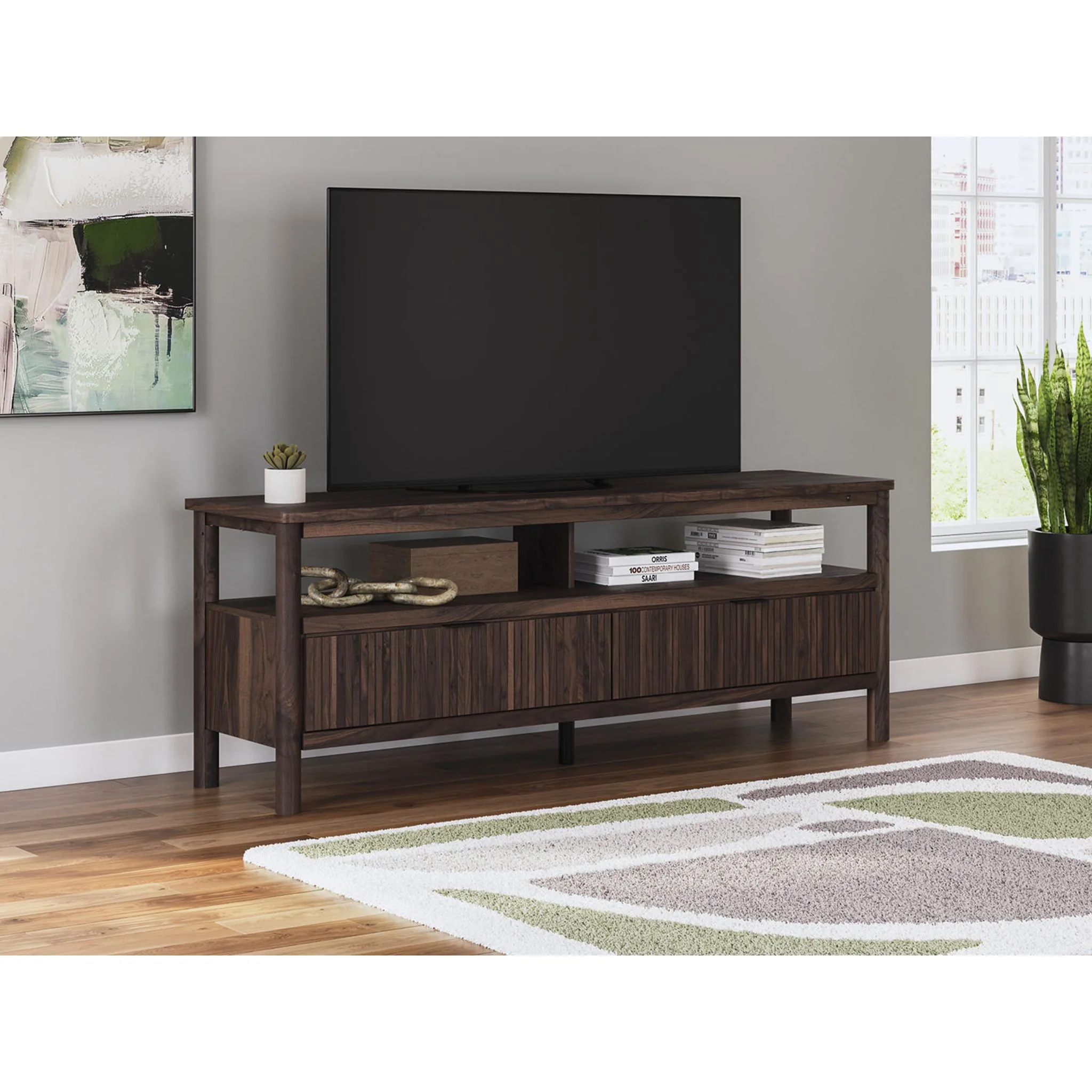 Cadmori TV Stand - Brown - Image 2