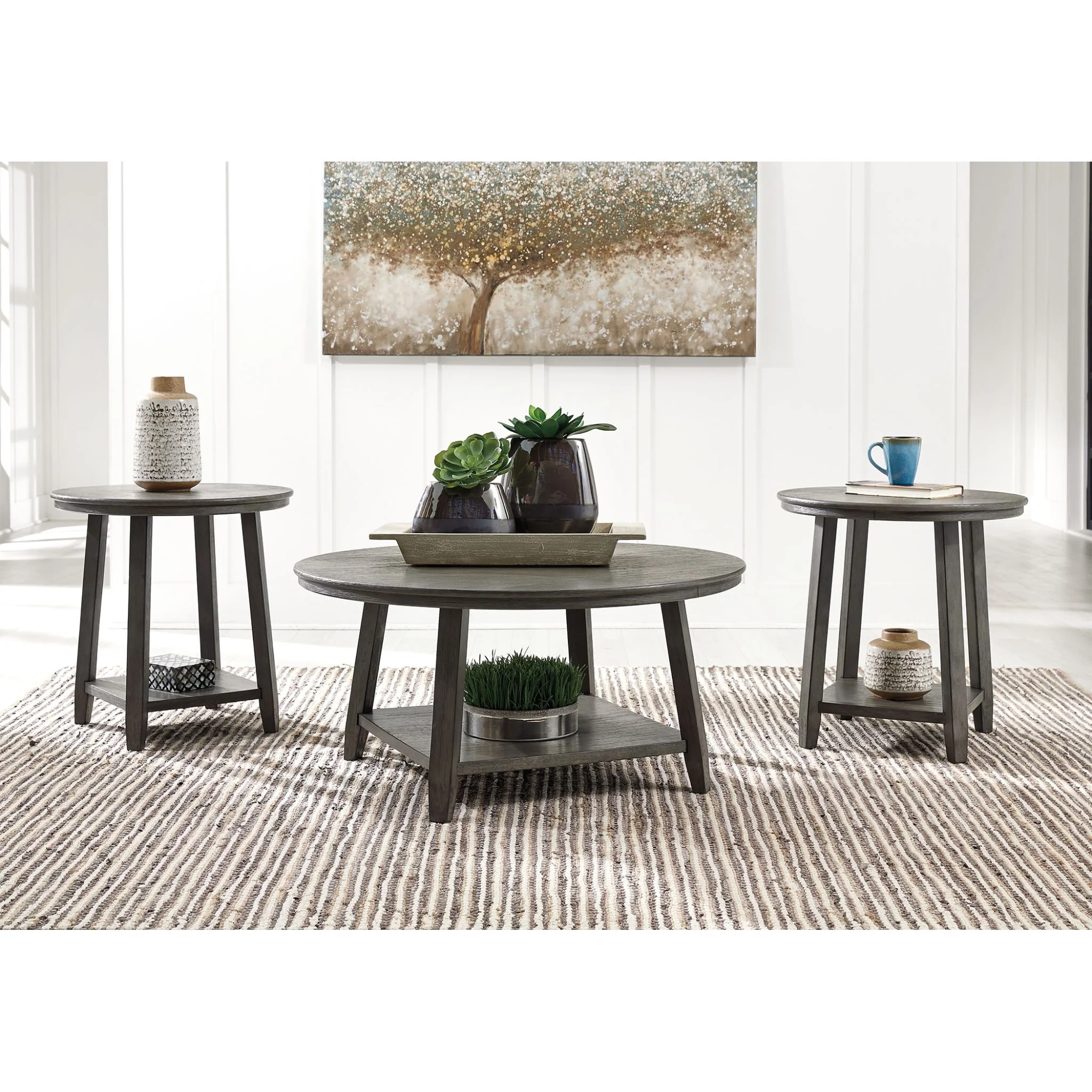 Caitbrook 3 Pack Tables - Gray - Image 3