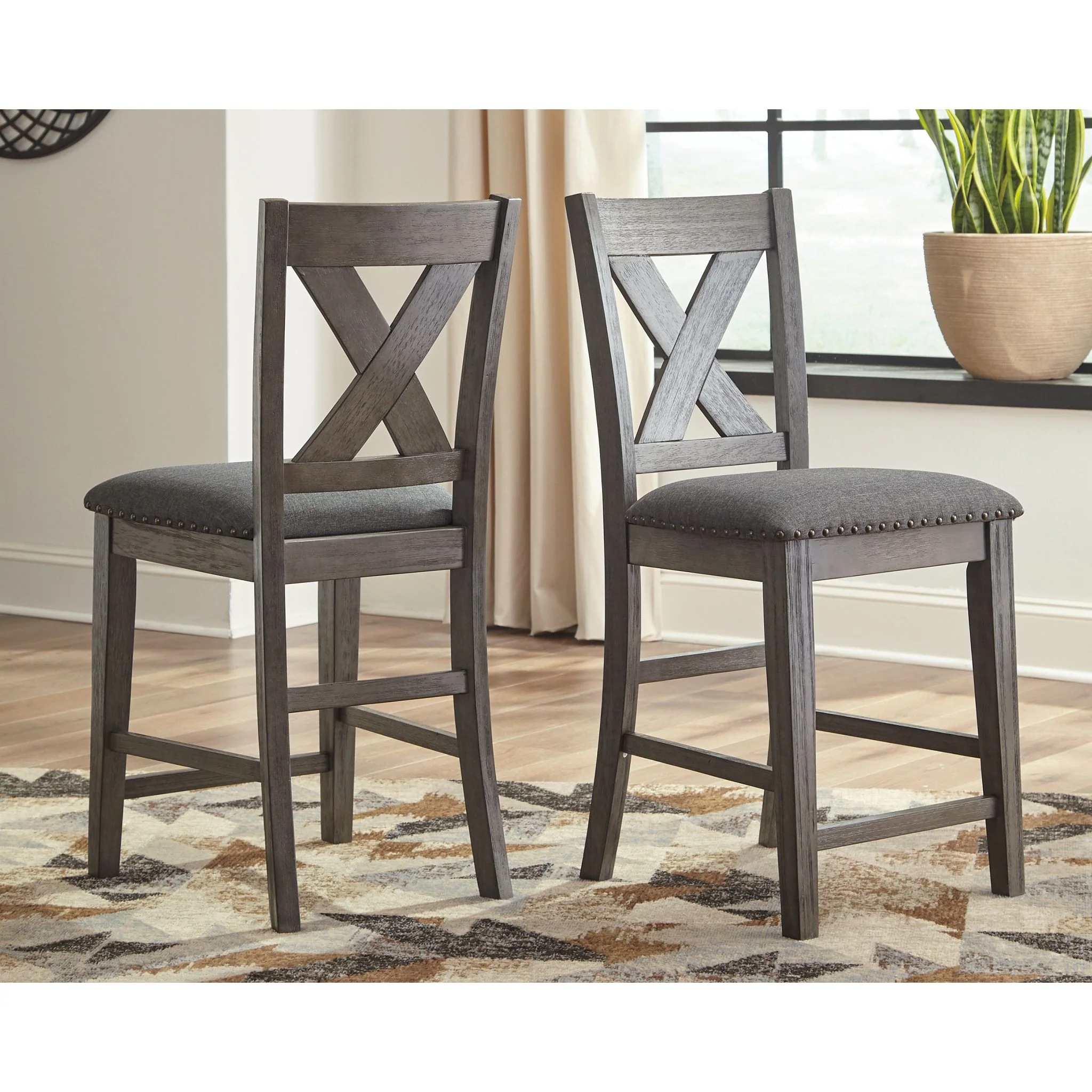 Caitbrook Counter Height Stool - Gray - (D388-124) - Image 3