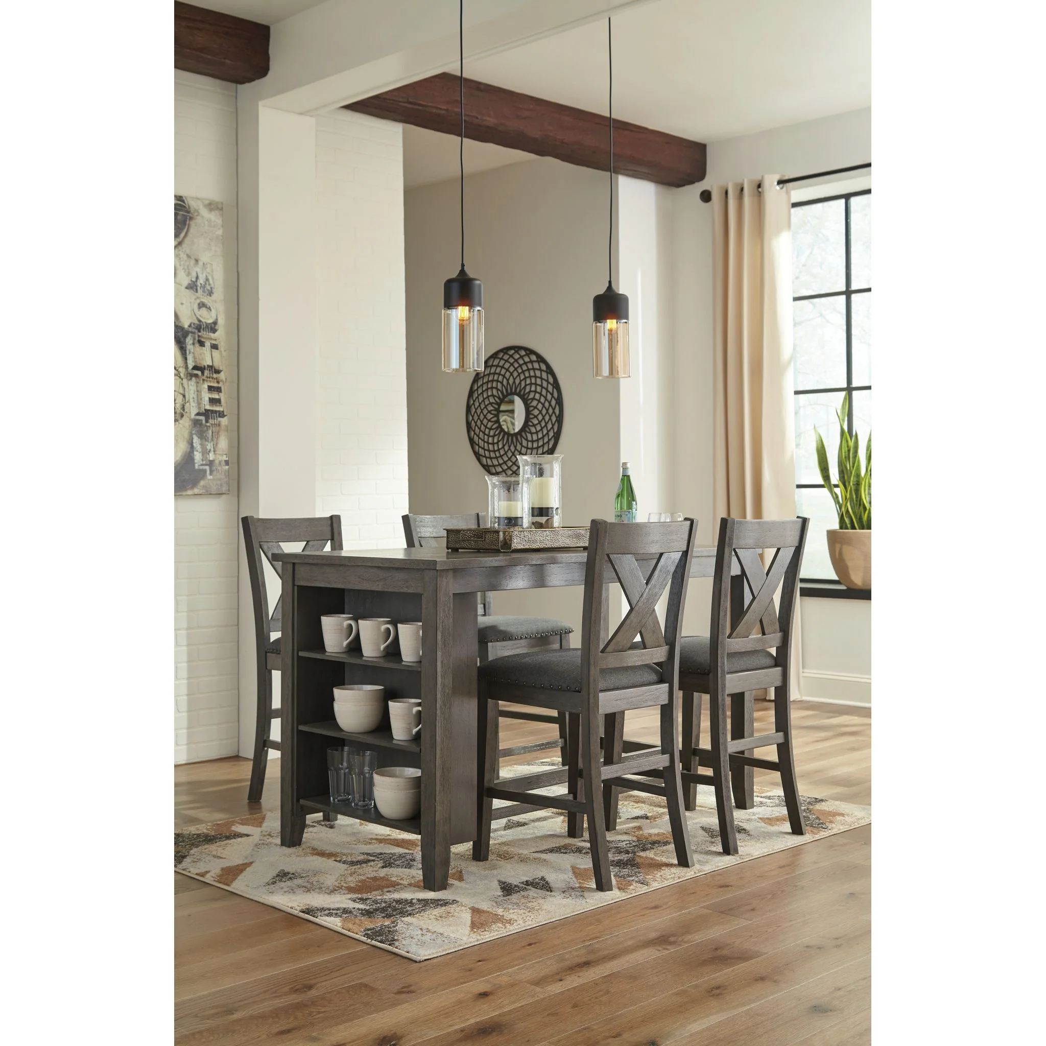 Caitbrook Counter Height Stool - Gray - (D388-124) - Image 9