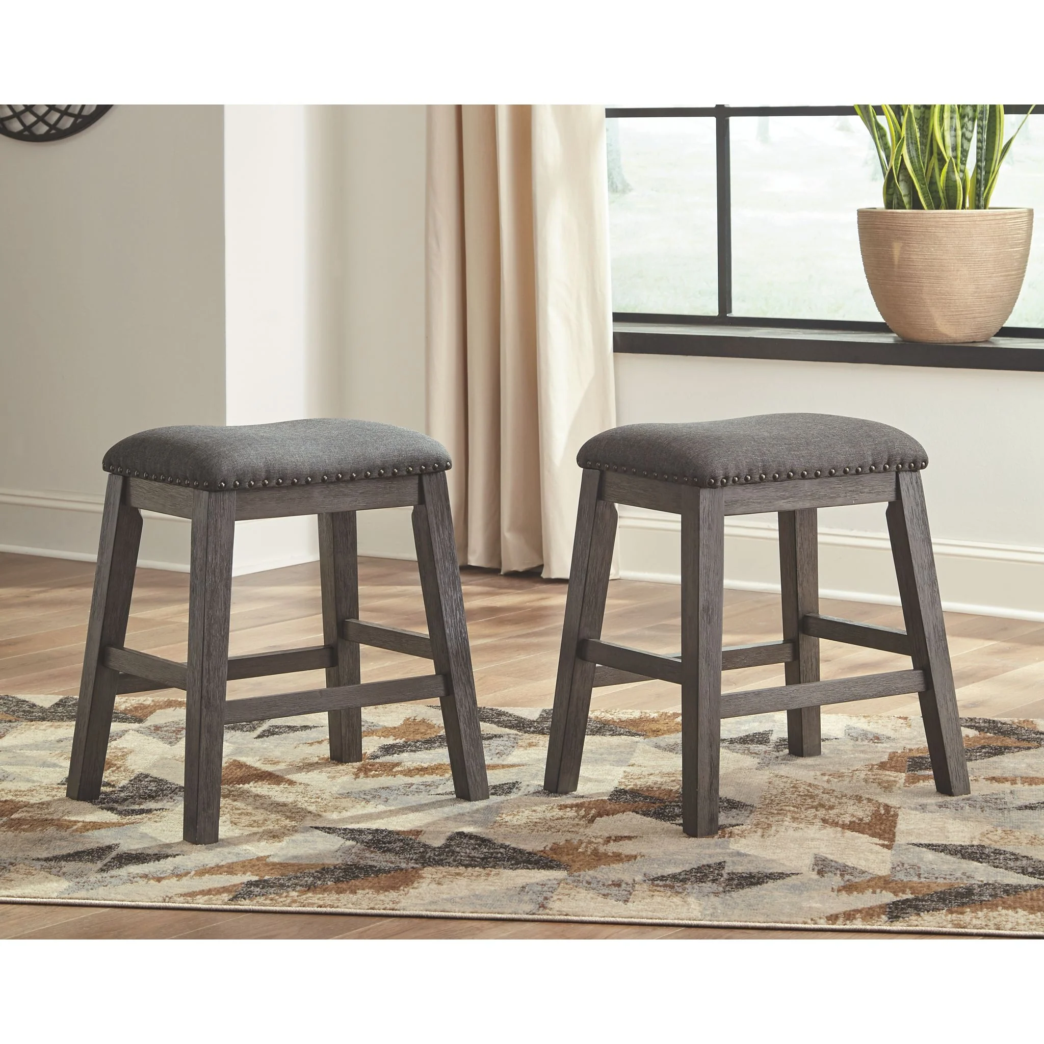 Caitbrook Counter Height Stool - Gray - (D388-024) - Image 2