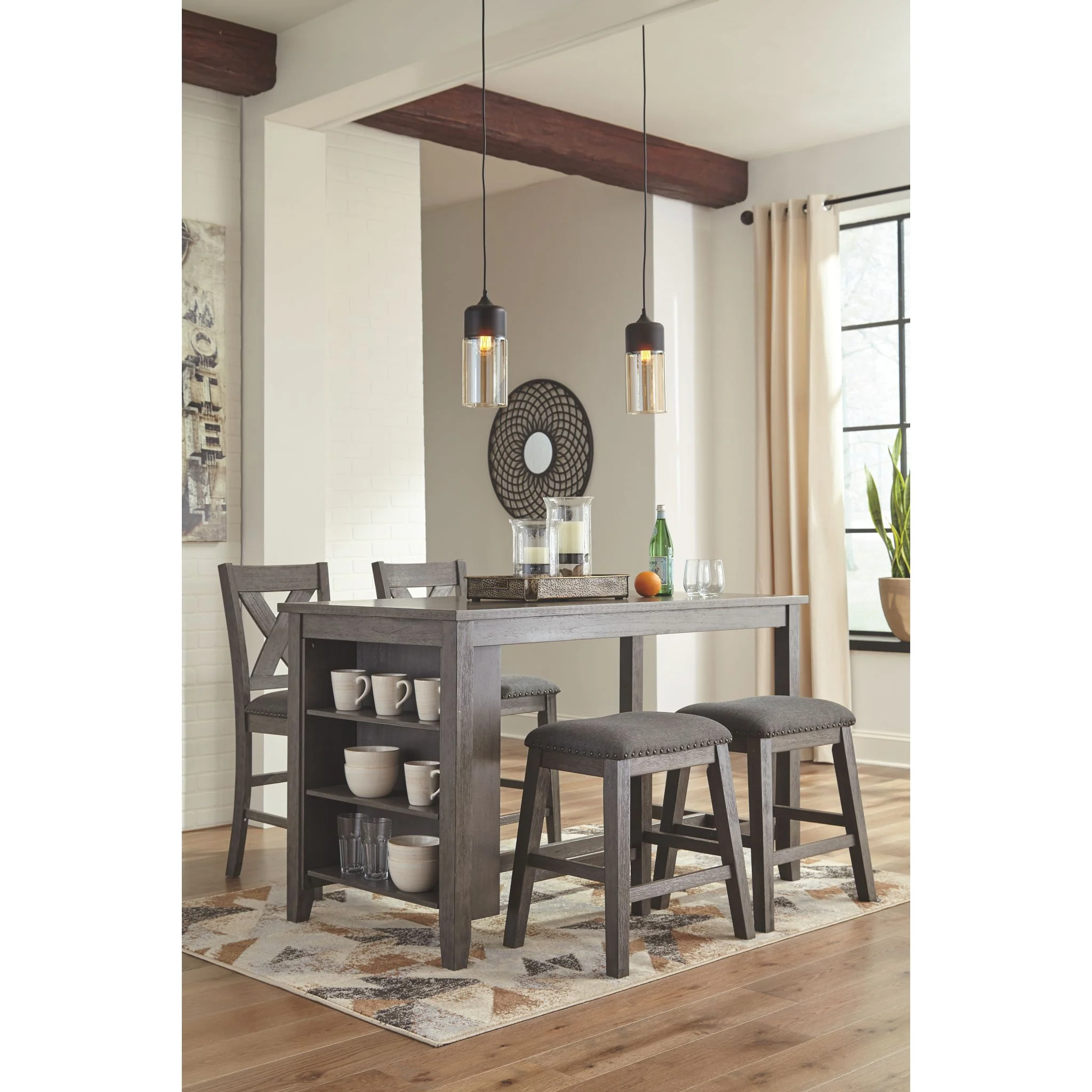 Caitbrook Counter Height Stool - Gray - (D388-024) - Image 3