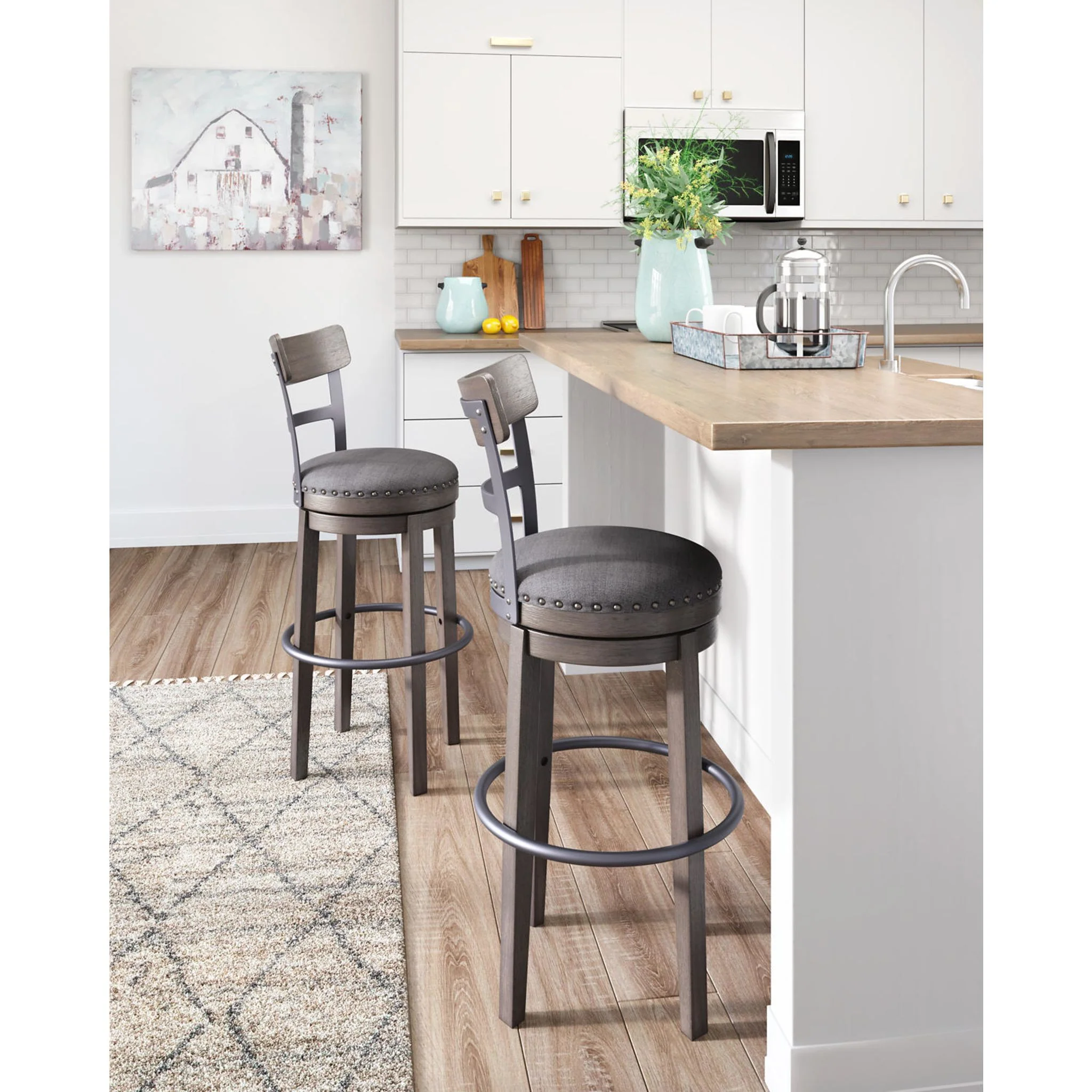 Caitbrook Bar Height Stool - Gray - (D388-230) - Image 2