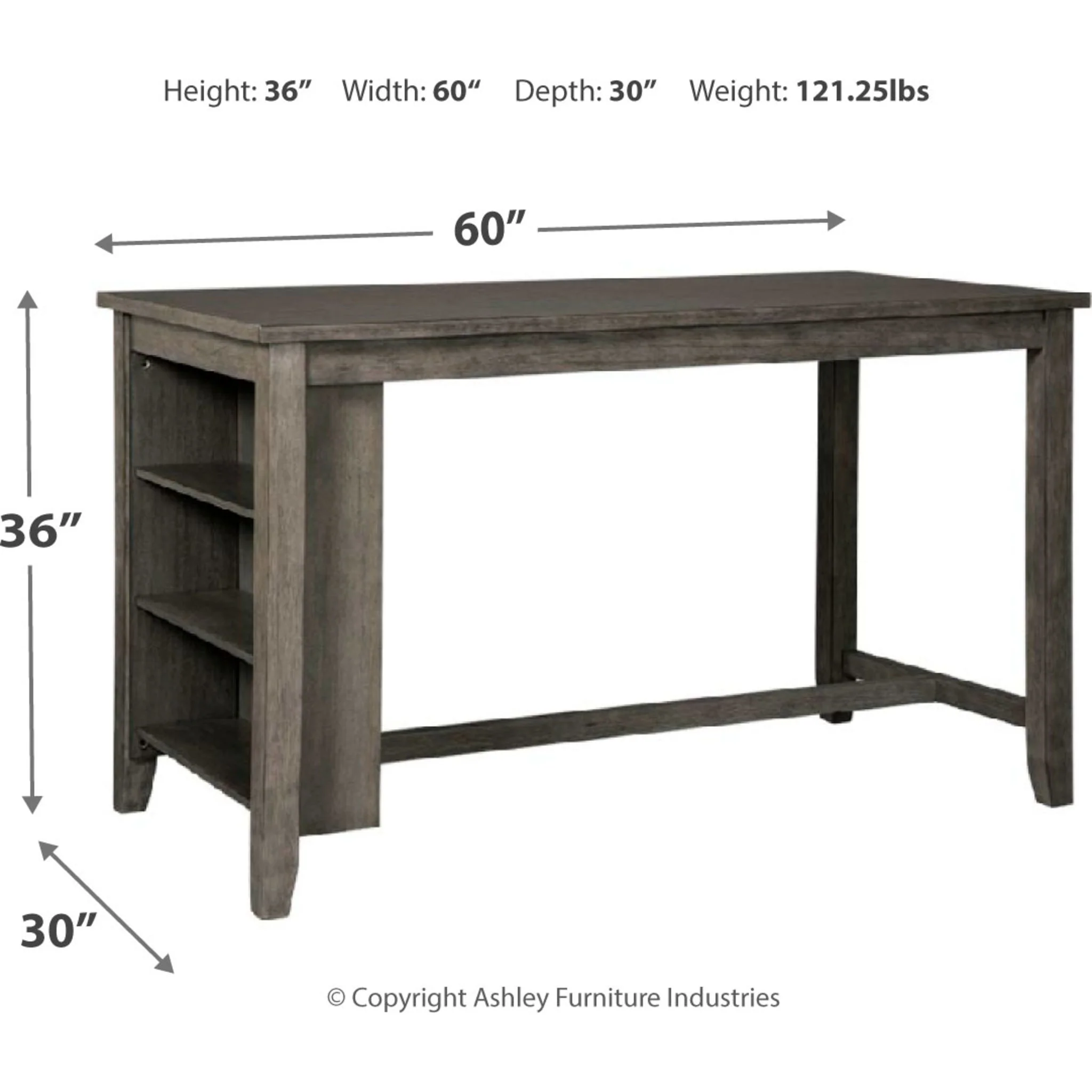 Caitbrook Counter Height Table - Dark Gray - (D388-13) - Image 4