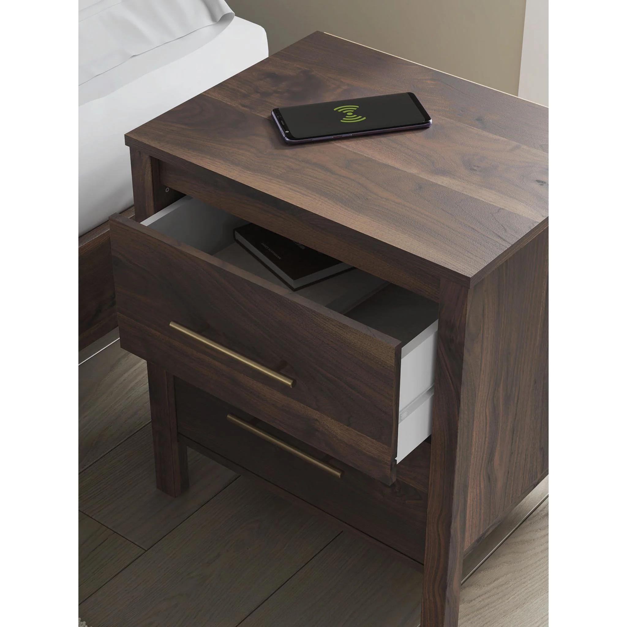 Calverson Nightstand - Mocha - Image 5