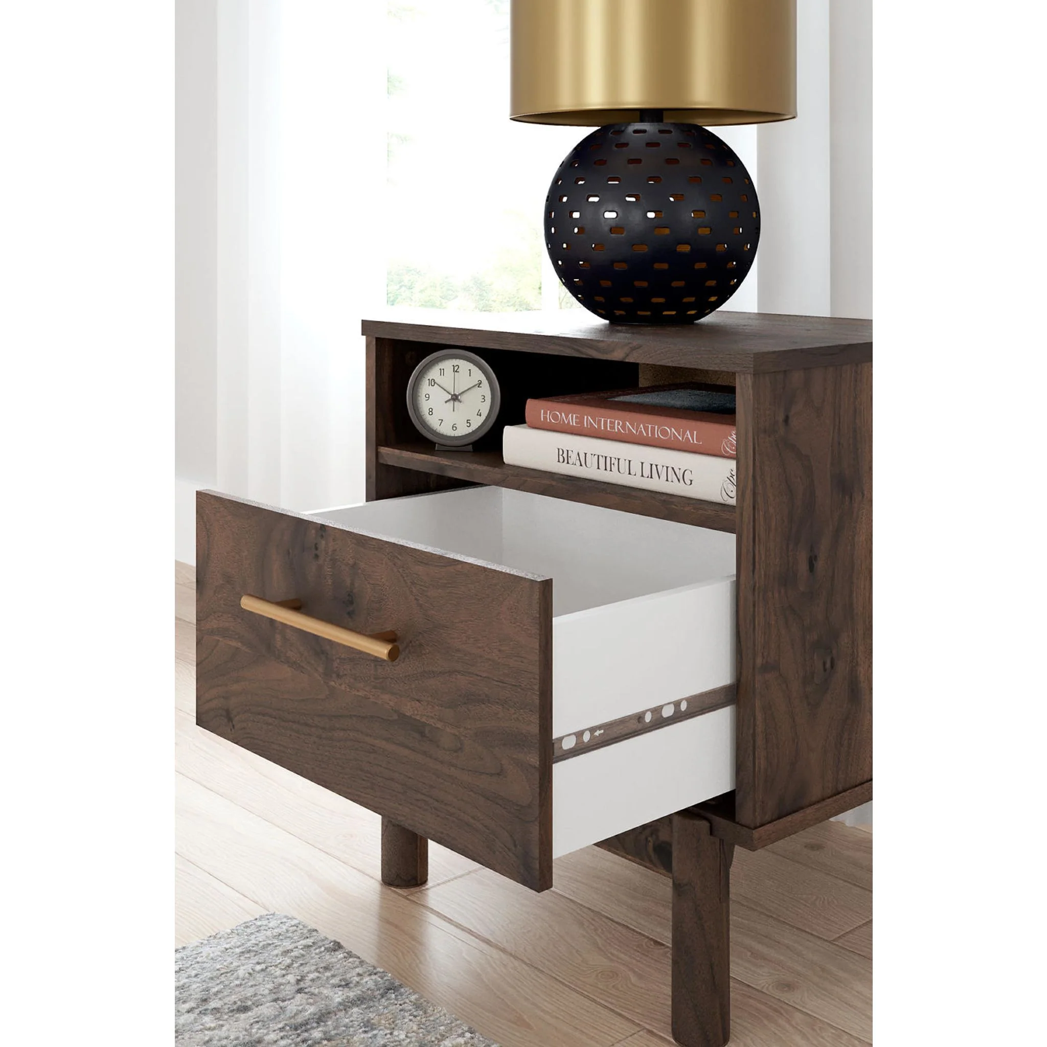 Calverson Nightstand - Mocha - Image 9