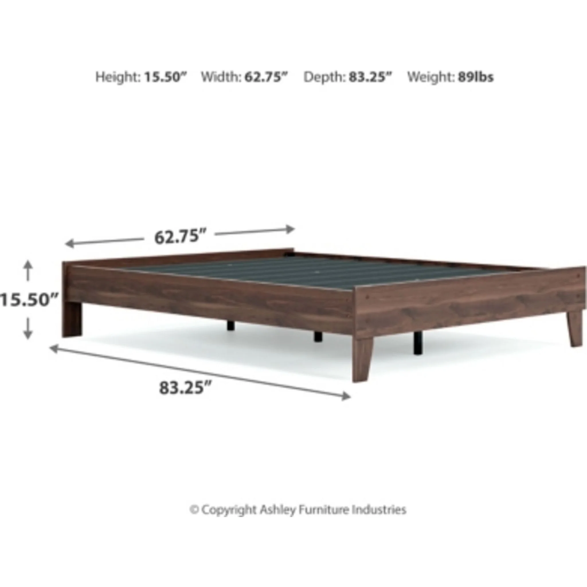 Calverson Platform Bed - Mocha - Image 4
