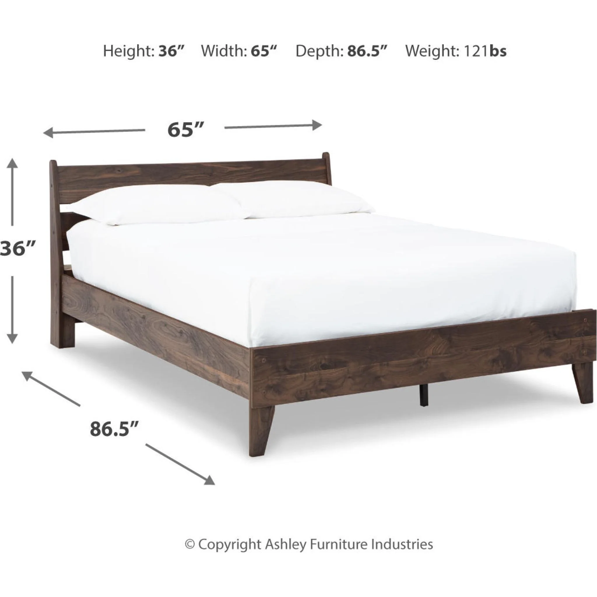 Calverson Queen Platform Bed - Mocha - Image 3