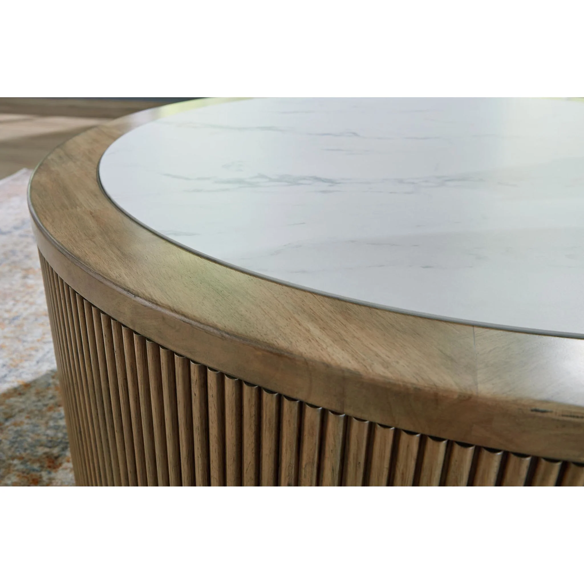 Camdill Coffee Table - Light Brown/White - Image 6