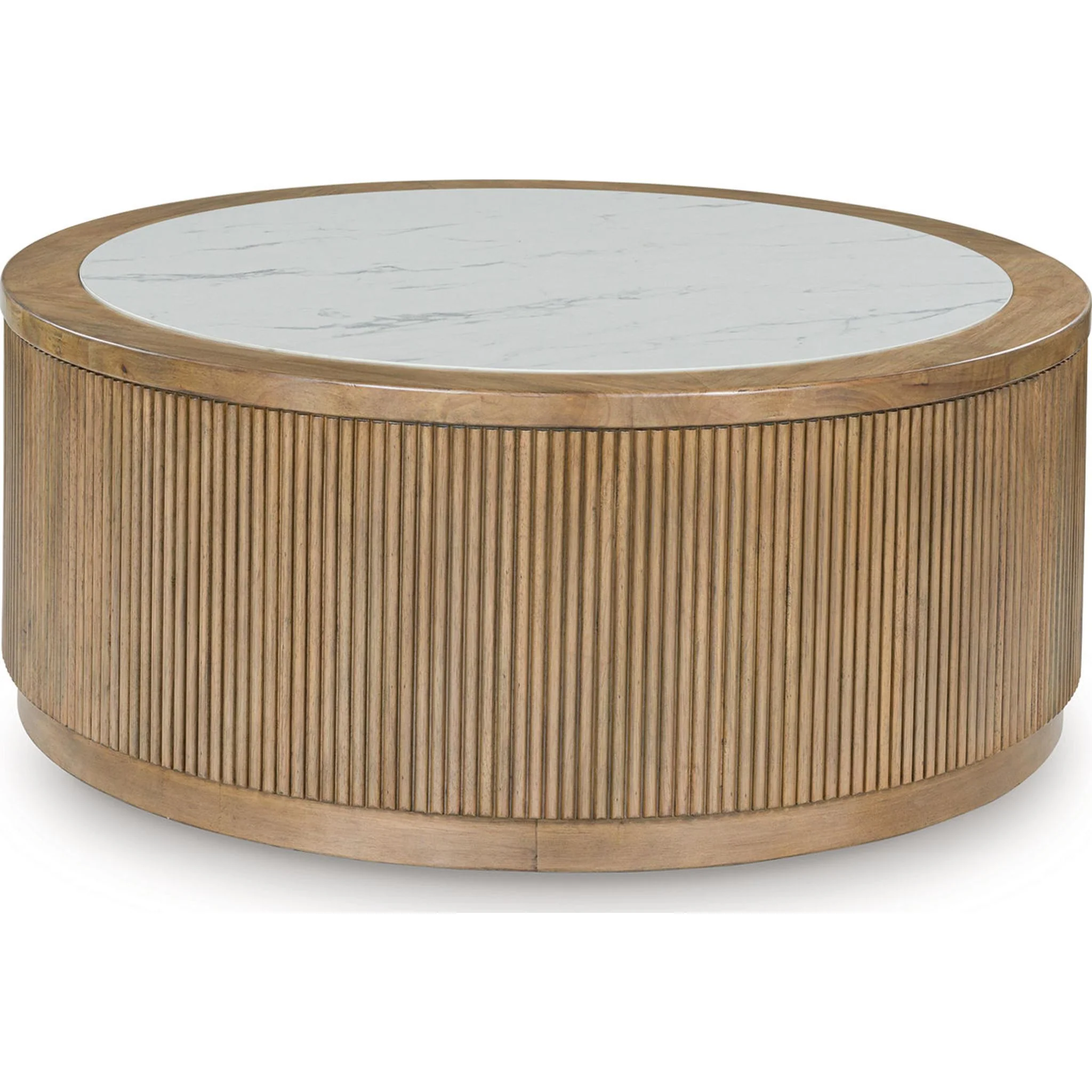 Camdill Coffee Table - Light Brown/White - Image 7
