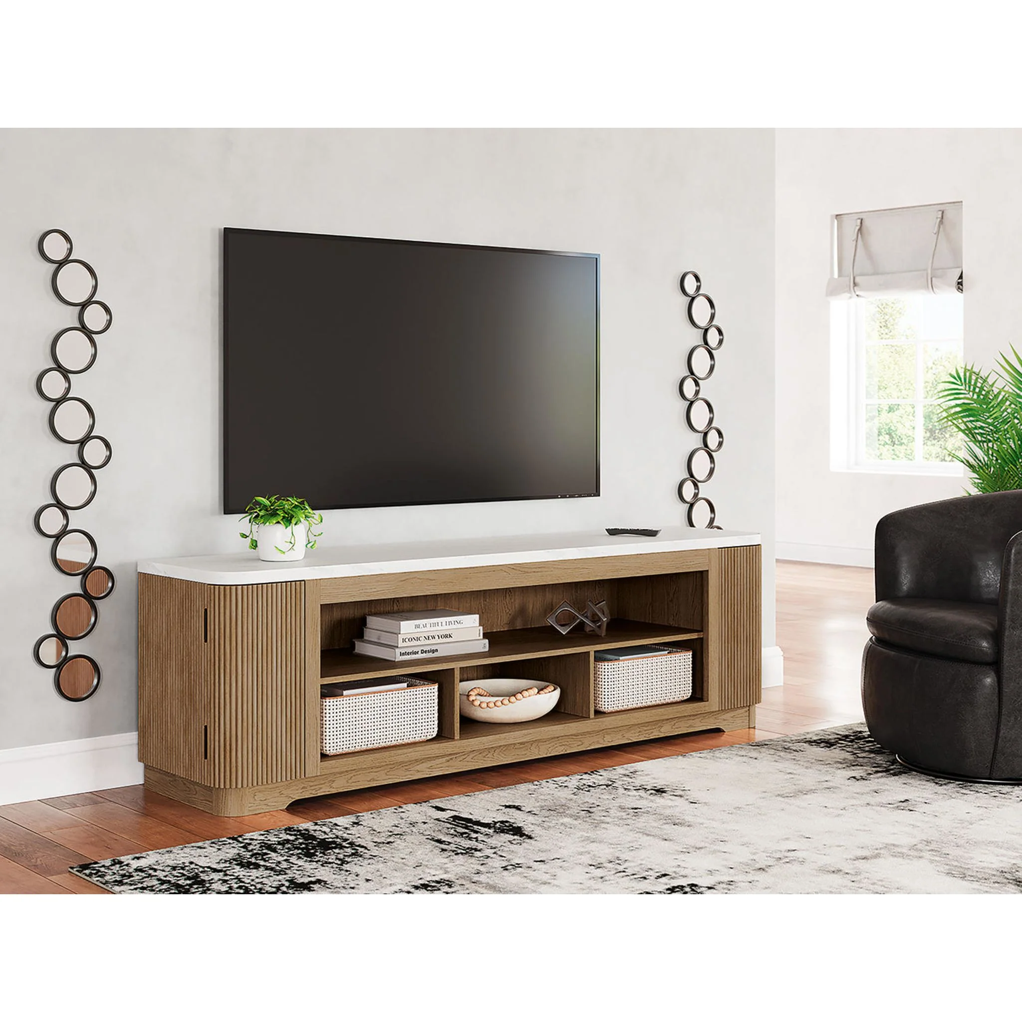 Camdill TV Stand - Light Brown - Image 2