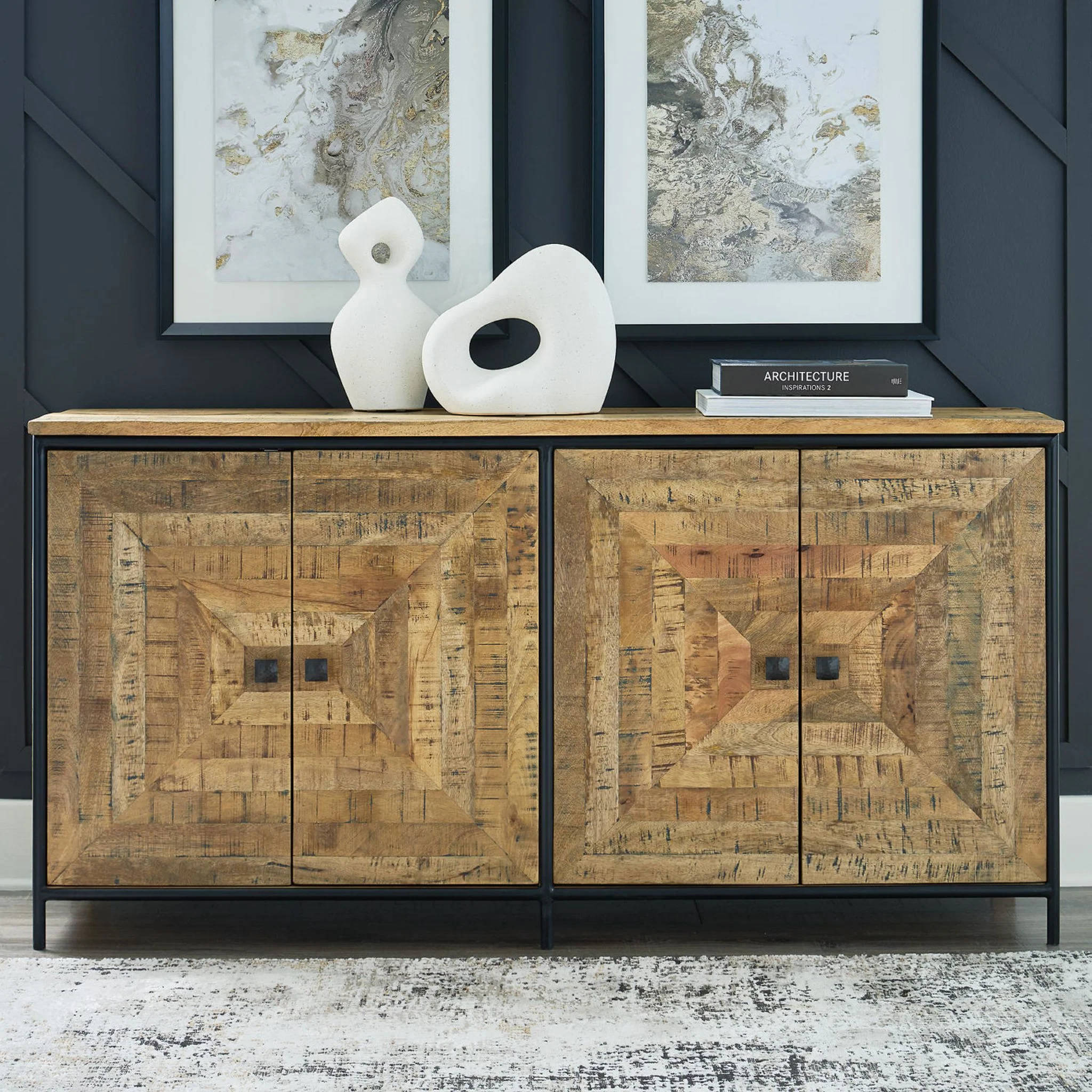 Camney Accent Cabinet - Brown/Black - Image 2