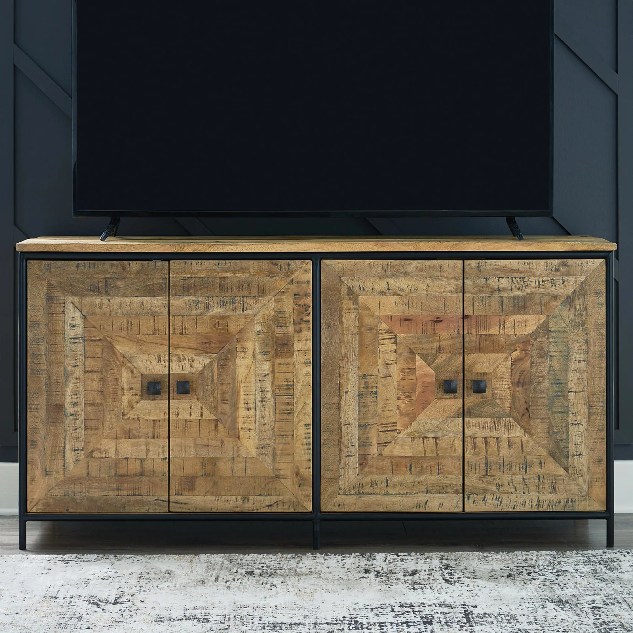 Camney Accent Cabinet - Brown/Black - Image 6