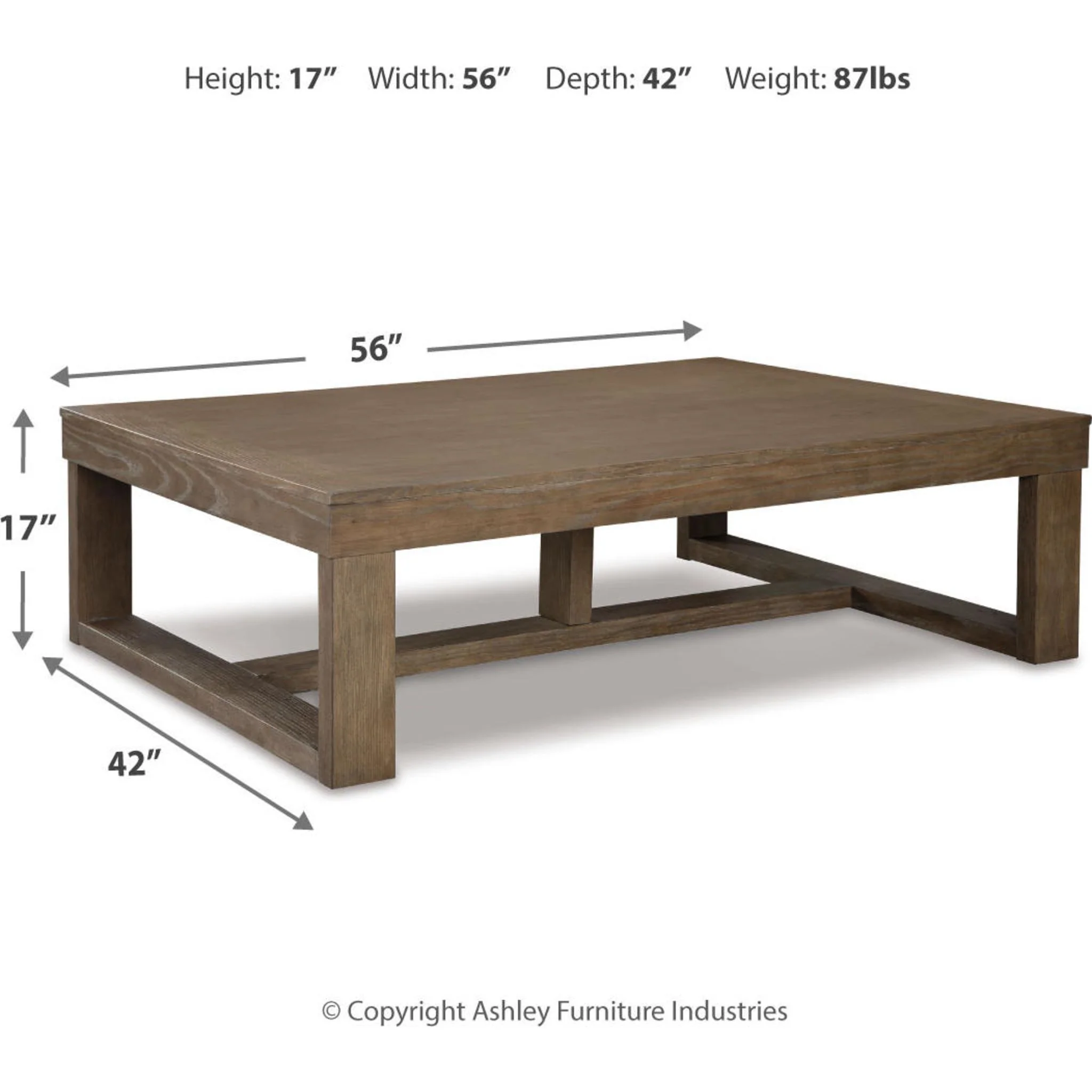 Cariton Coffee Table - Gray - Image 9
