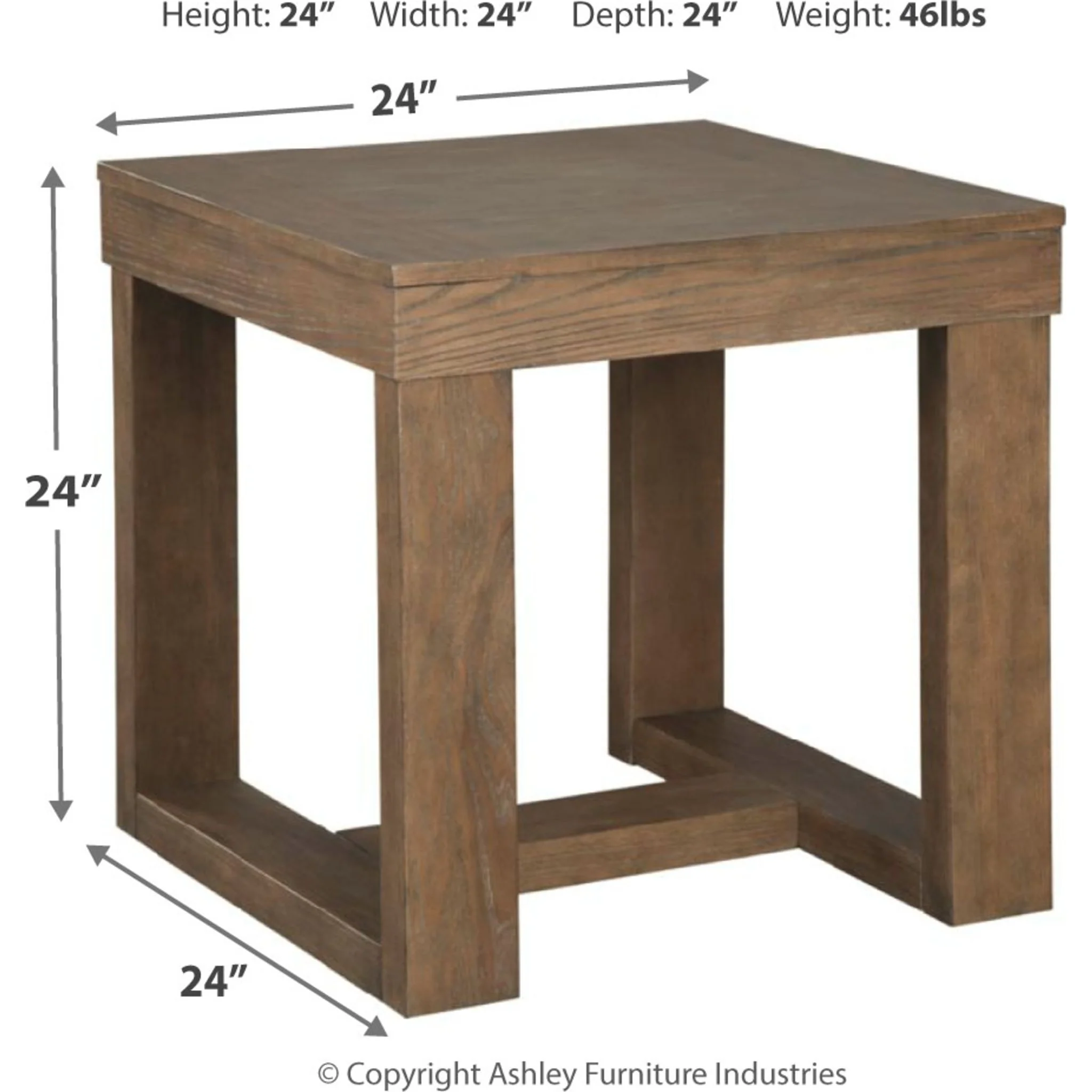 Cariton End Table - Gray - Image 4
