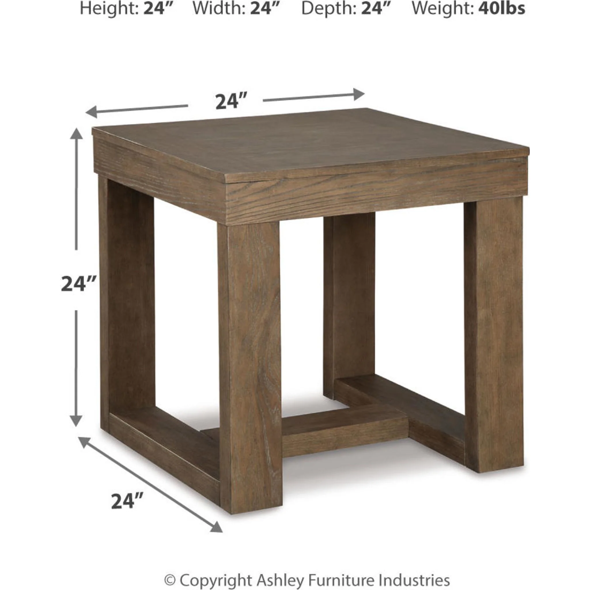 Cariton End Table - Gray - Image 9