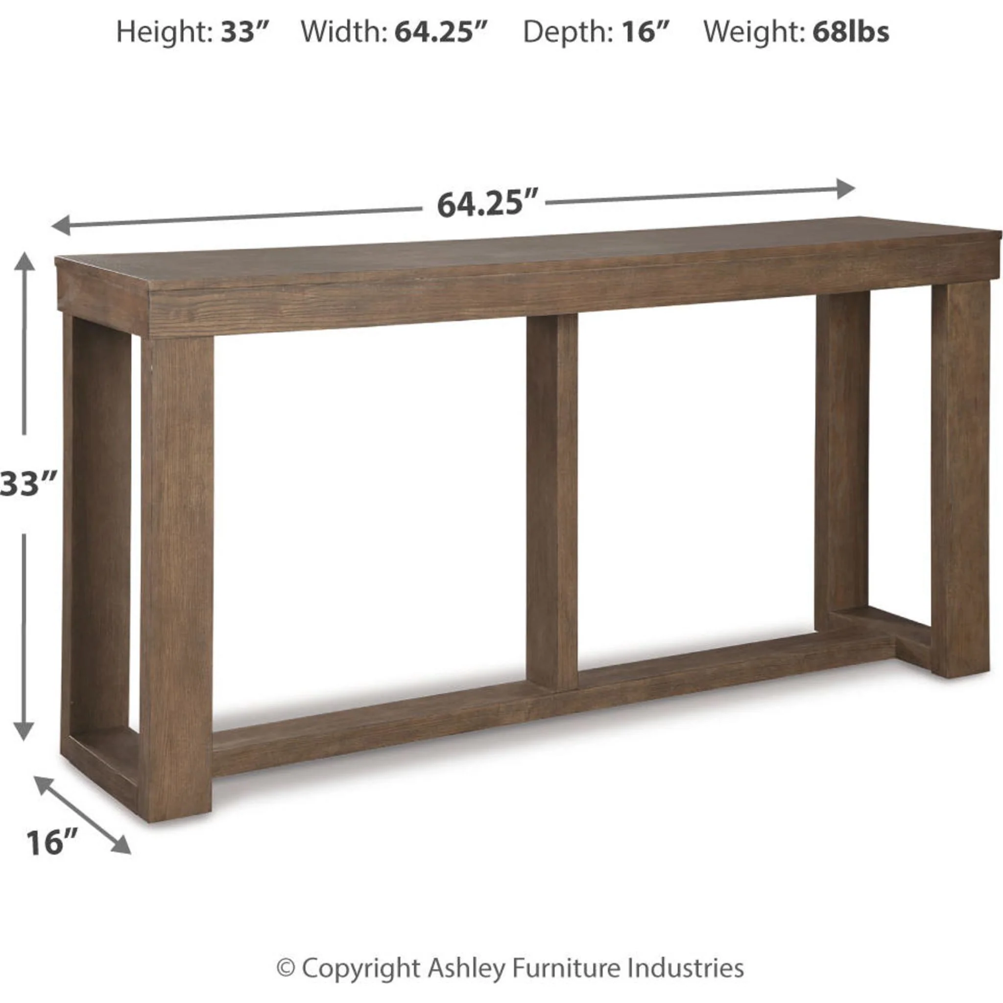 Cariton Sofa Table - Gray - Image 9