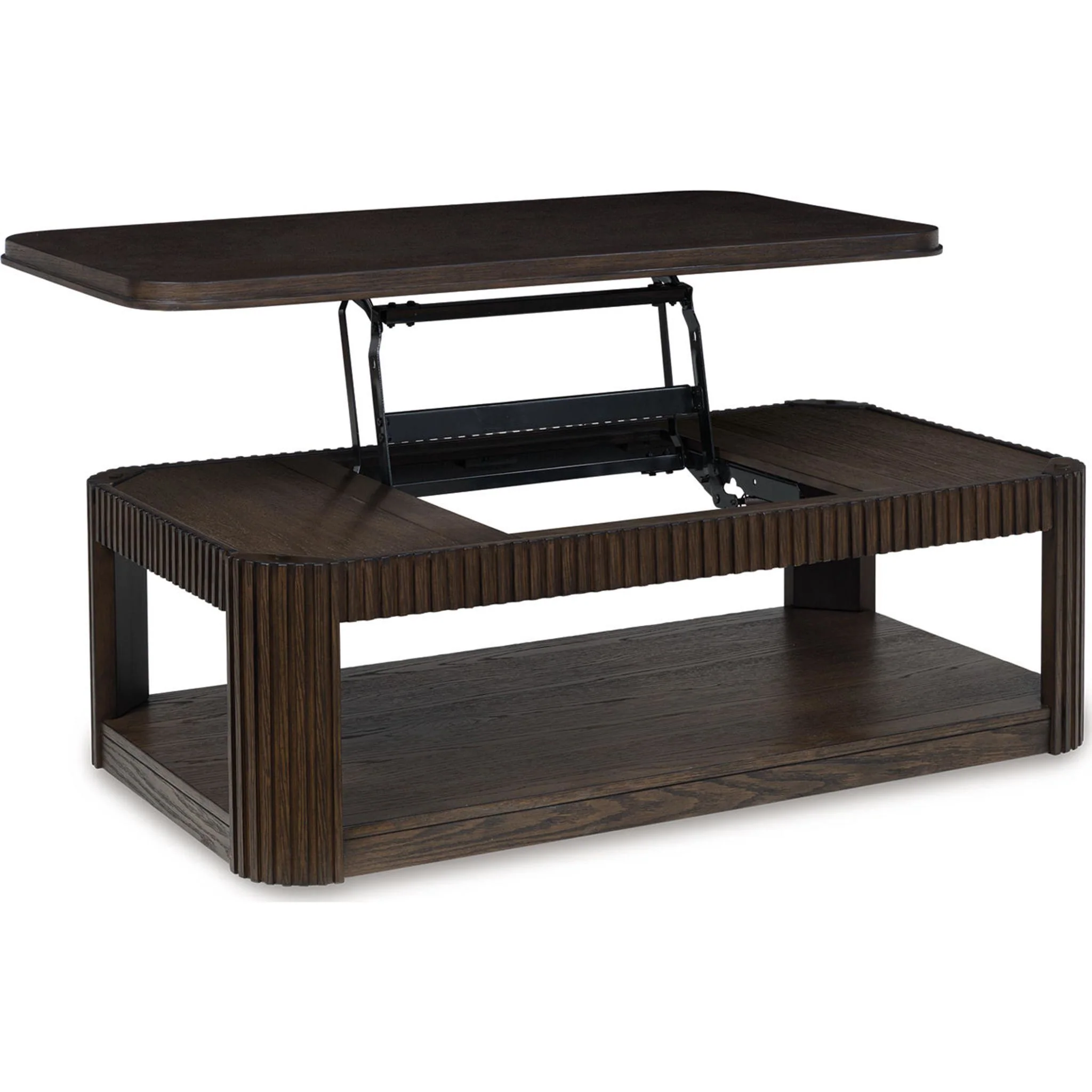 Carlibrie Lift-Top Coffee Table - Warm Brown - Image 4