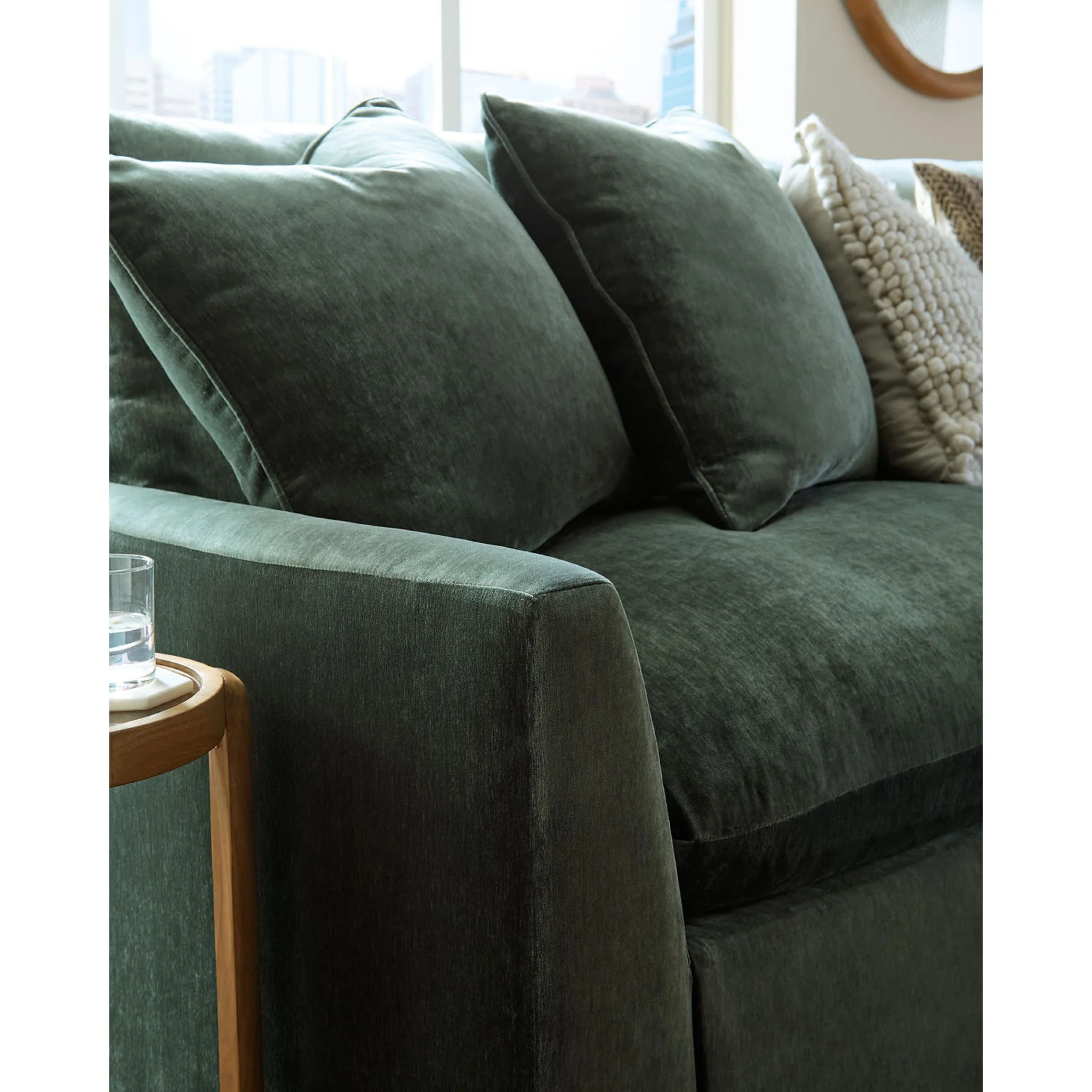 Carriage View 3 Piece Sectional - Jade - Image 3
