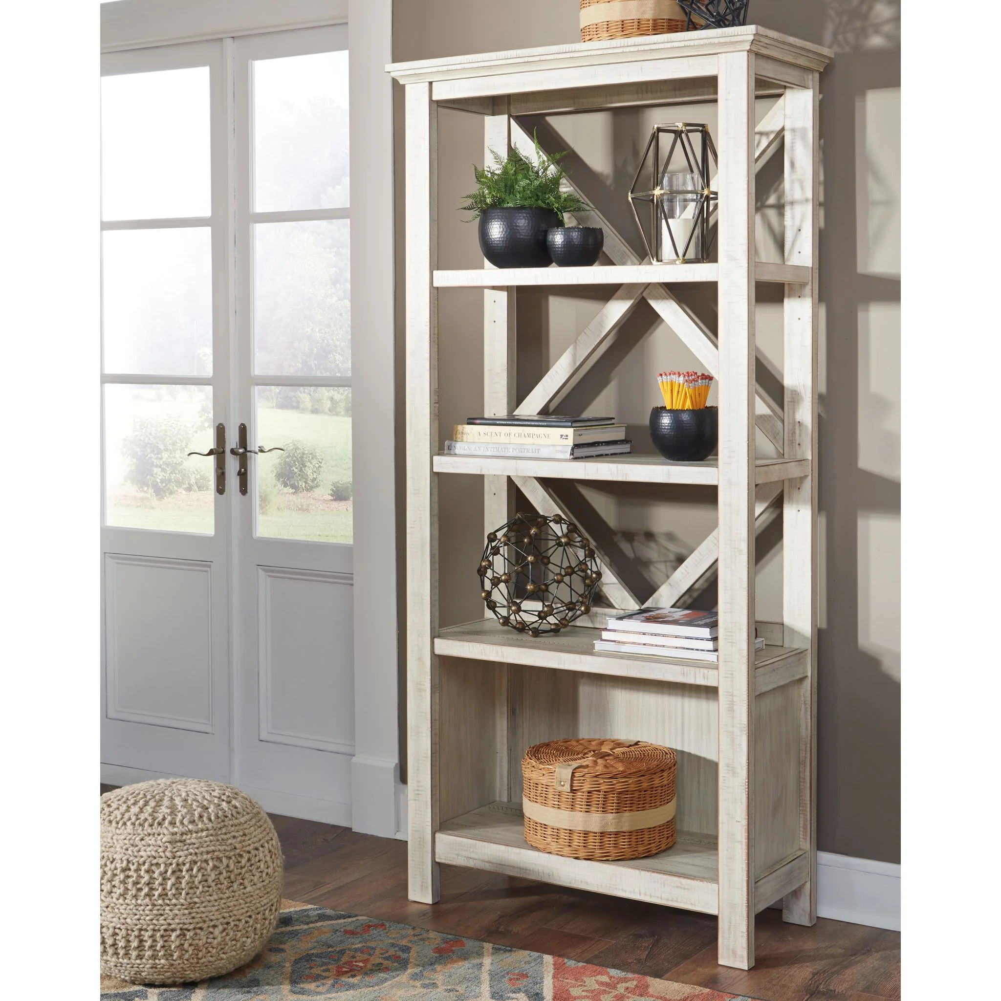 Carynhurst Bookcase - Whitewash - Image 2