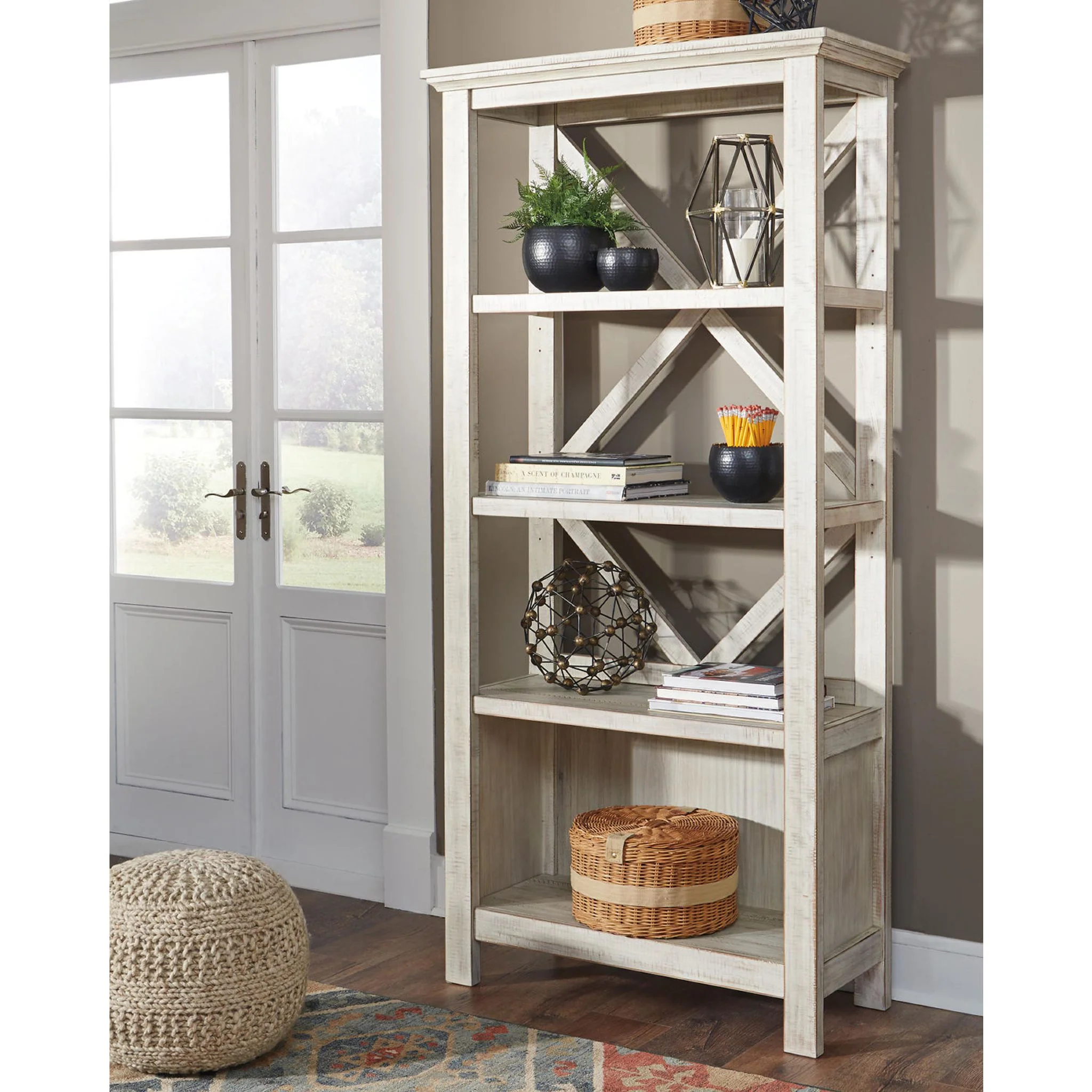 Carynhurst Bookcase - Whitewash - Image 6