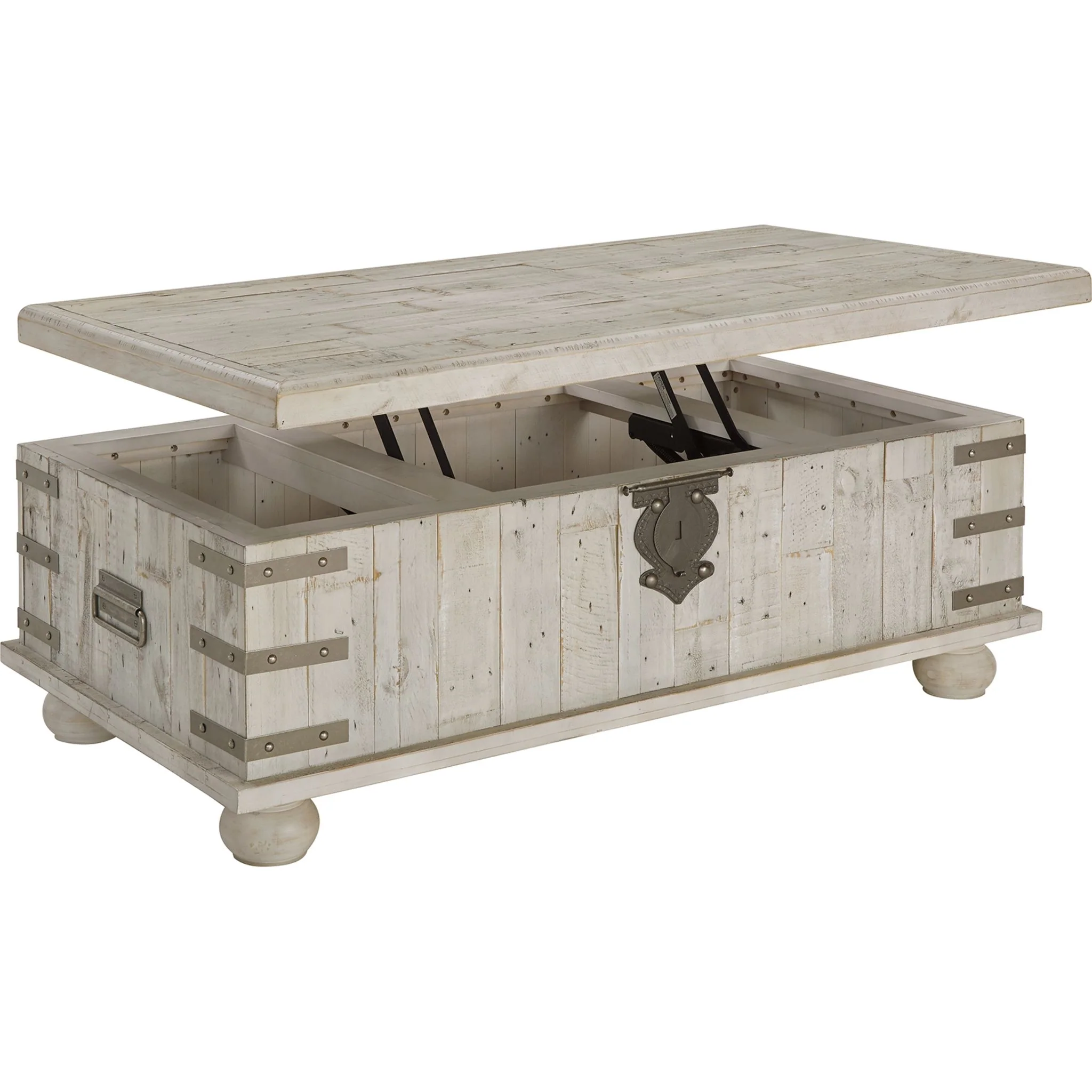 Carynhurst Coffee Table - White Wash Gray - Image 5