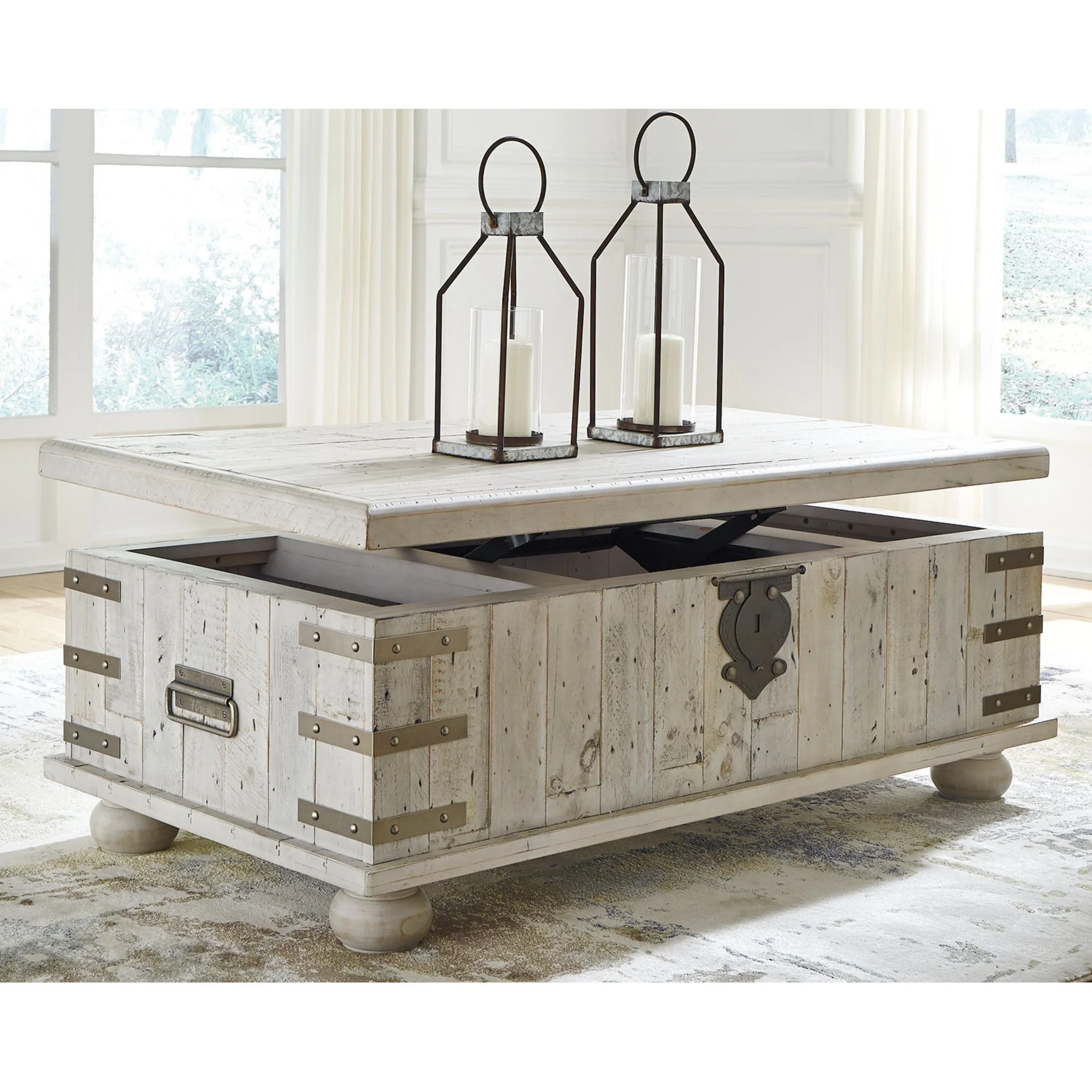Carynhurst Coffee Table - White Wash Gray - Image 7