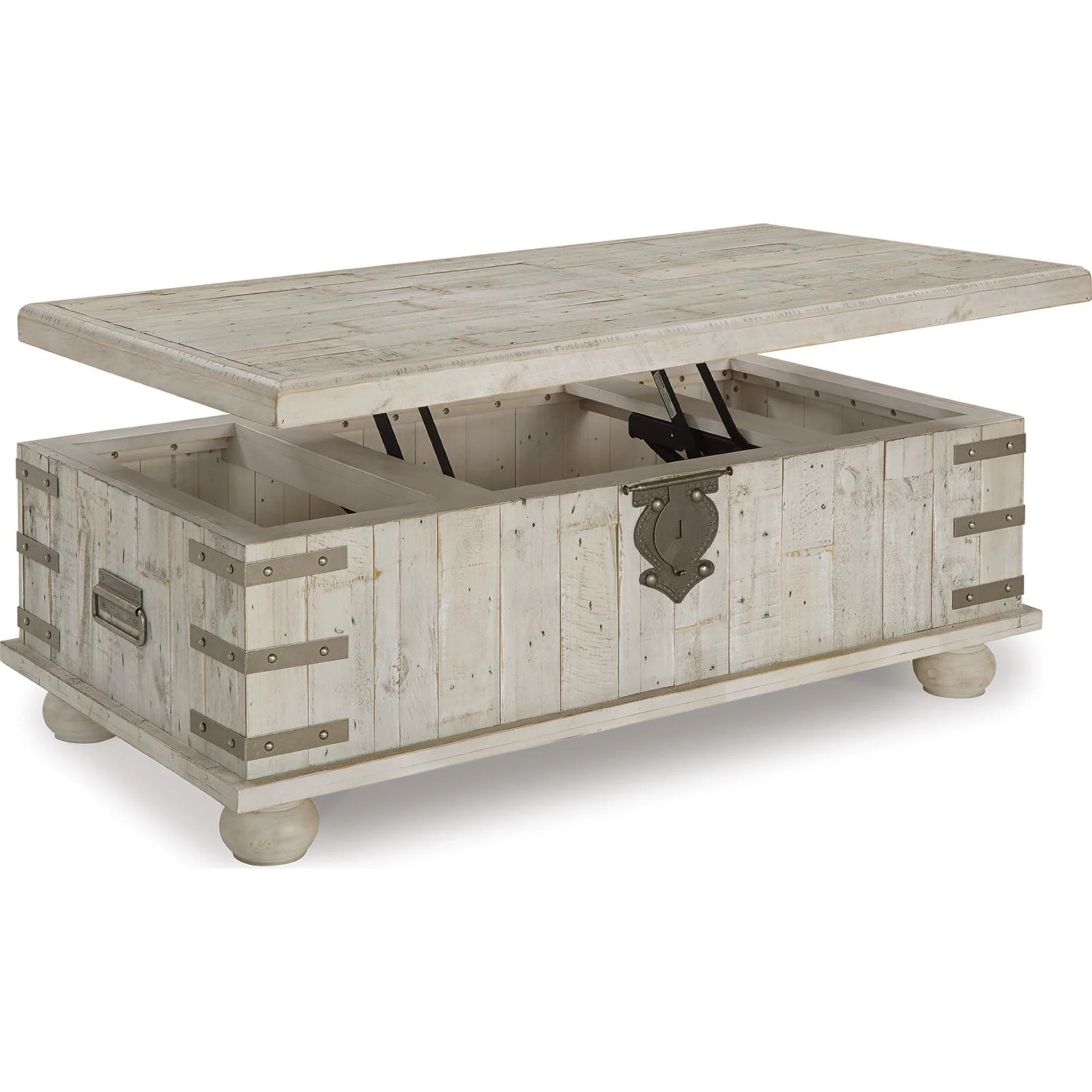 Carynhurst Coffee Table - White Wash Gray - Image 8