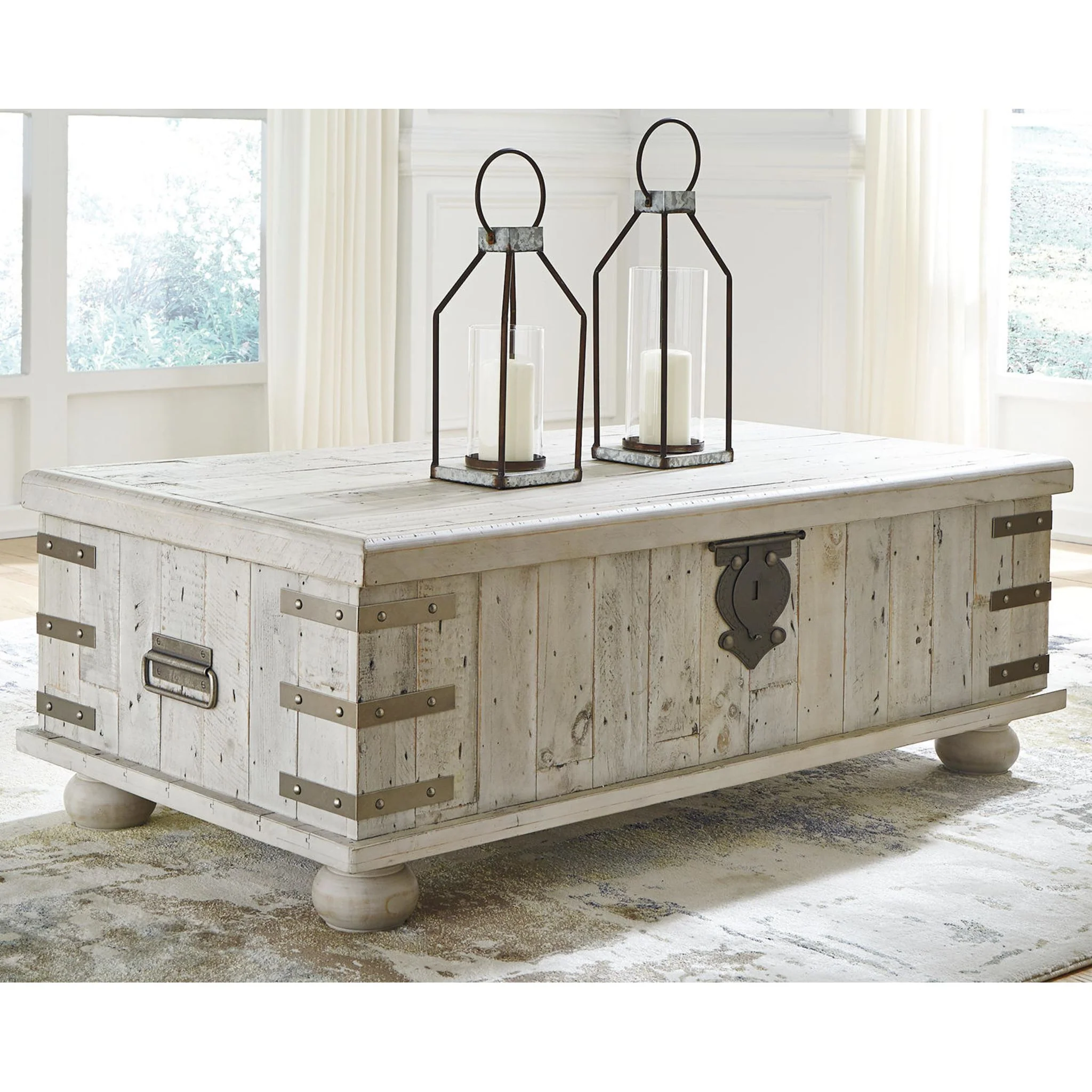 Carynhurst Coffee Table - White Wash Gray - Image 9