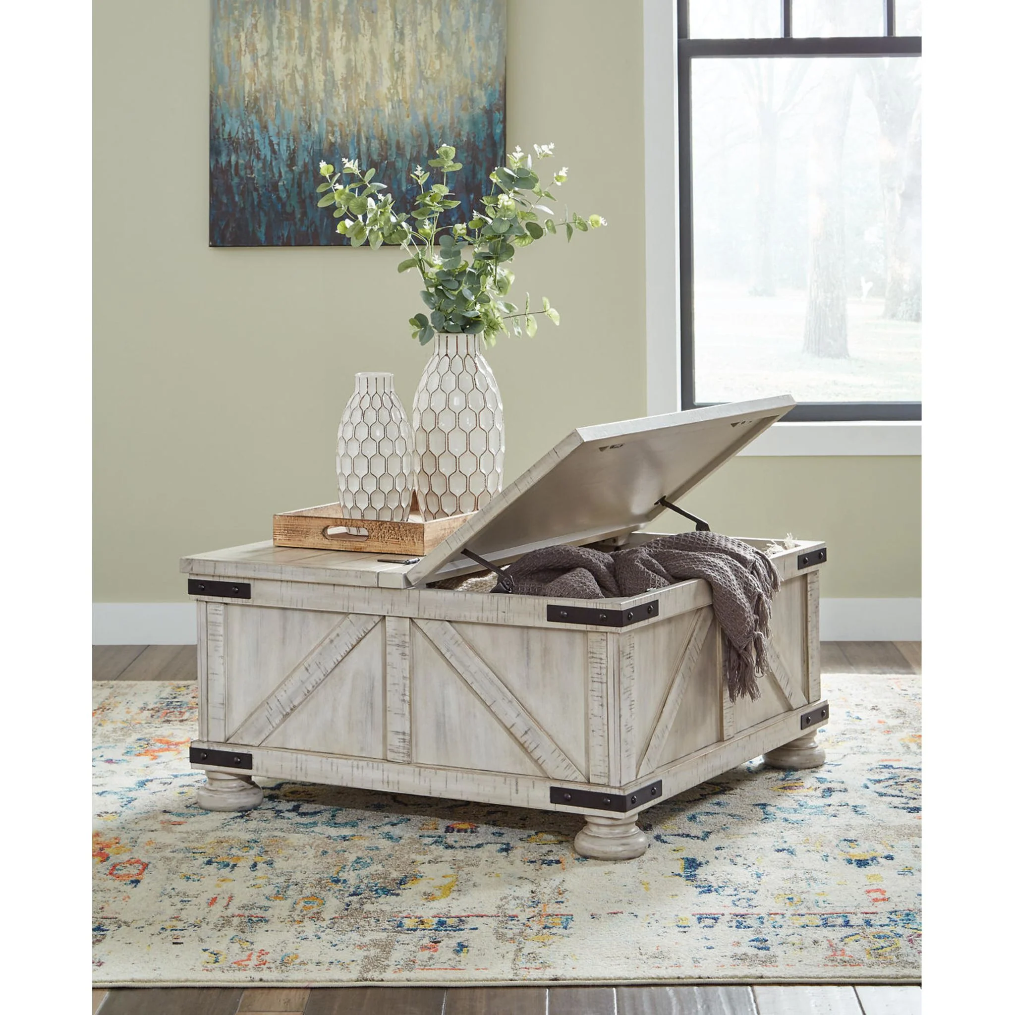 Carynhurst Coffee Table - Whitewash - Image 16