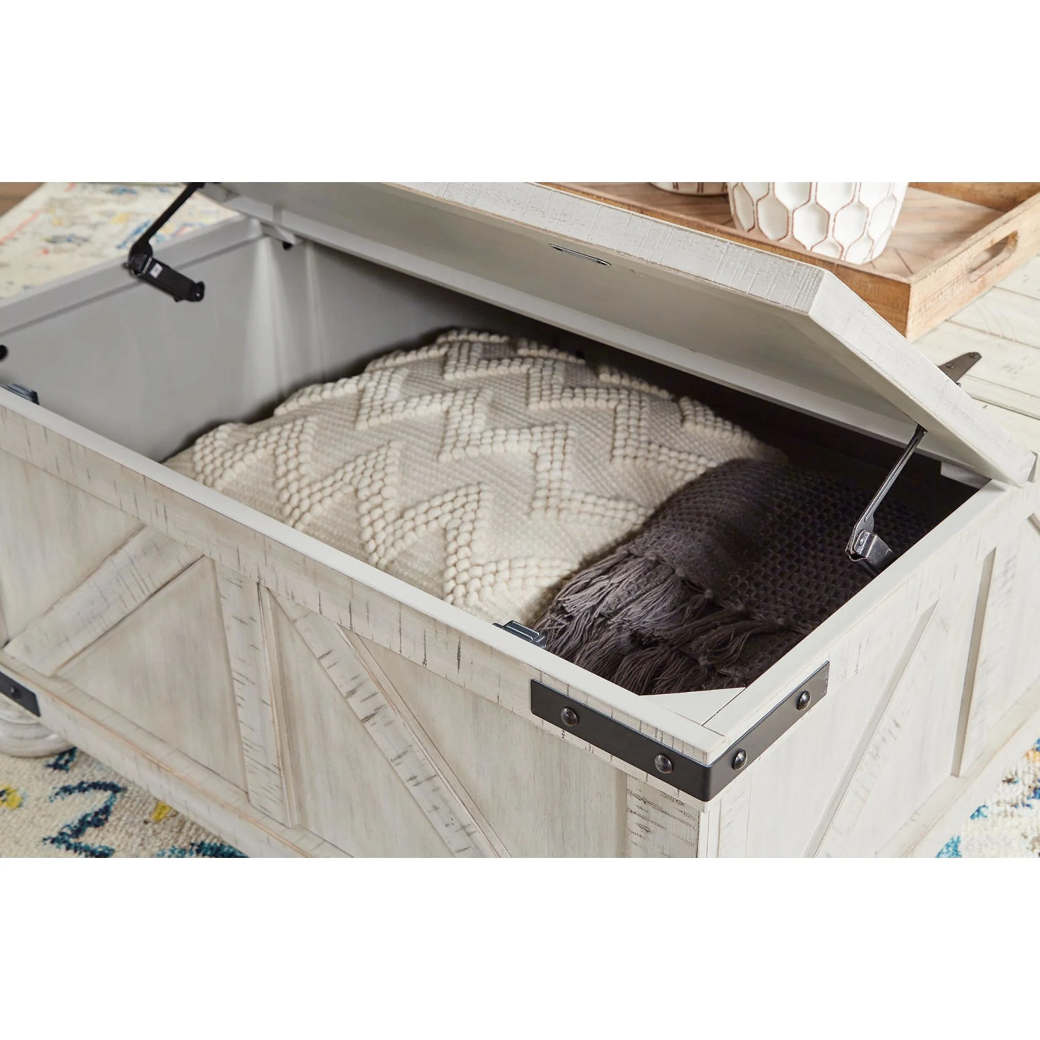 Carynhurst Coffee Table - Whitewash - Image 18