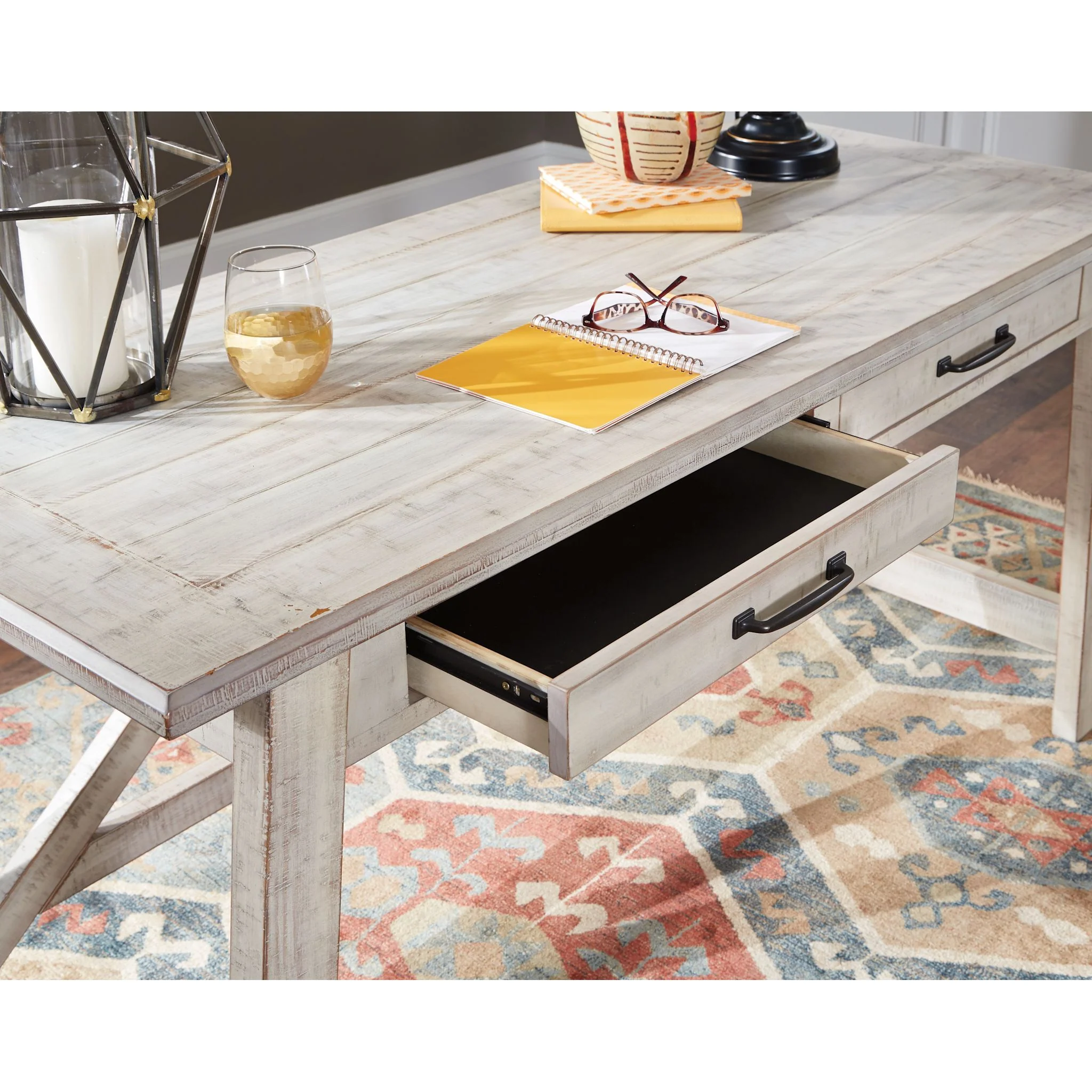 Carynhurst Desk - Whitewash - Image 7