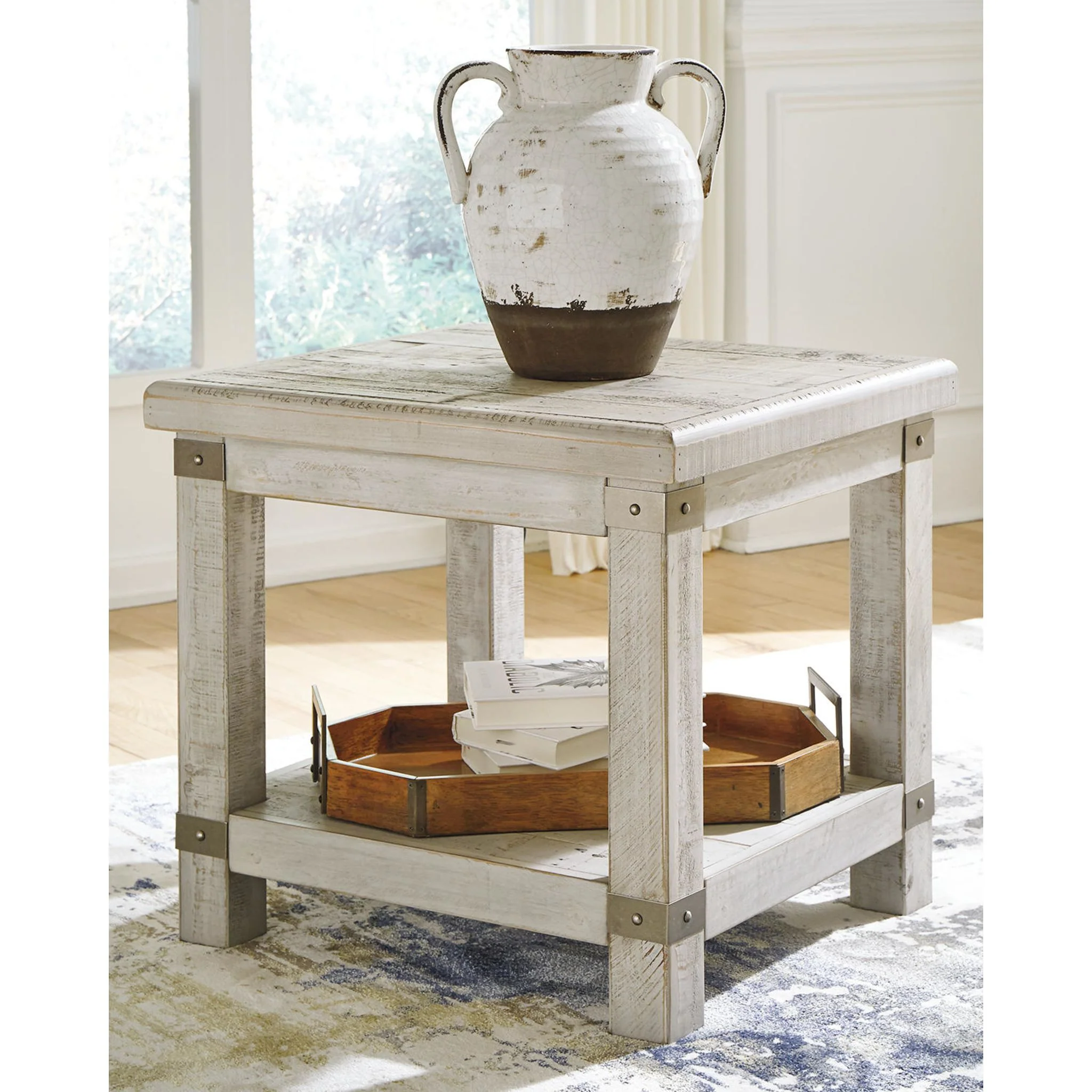 Carynhurst End Table - White Wash Gray - Image 12