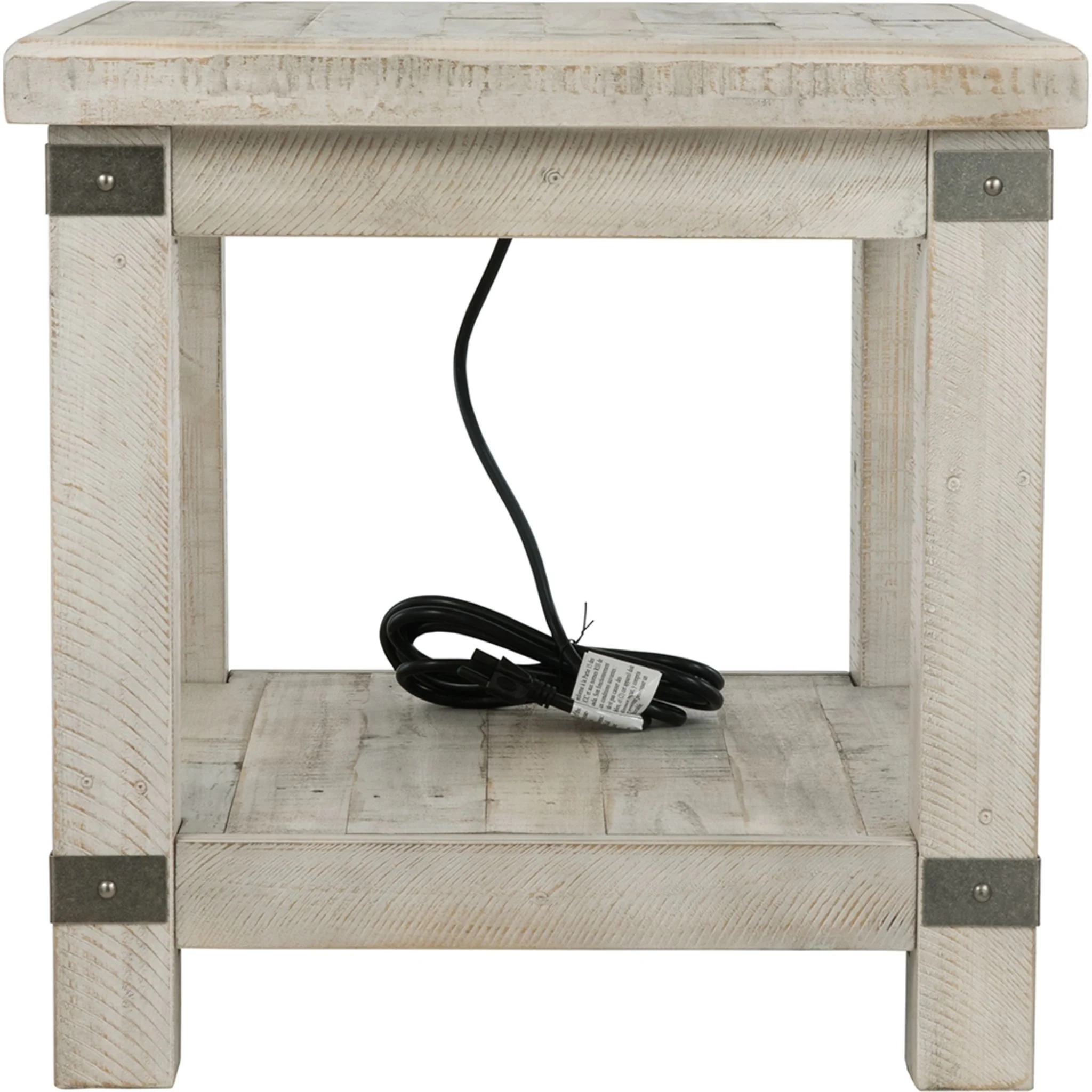Carynhurst End Table - White Wash Gray - Image 3