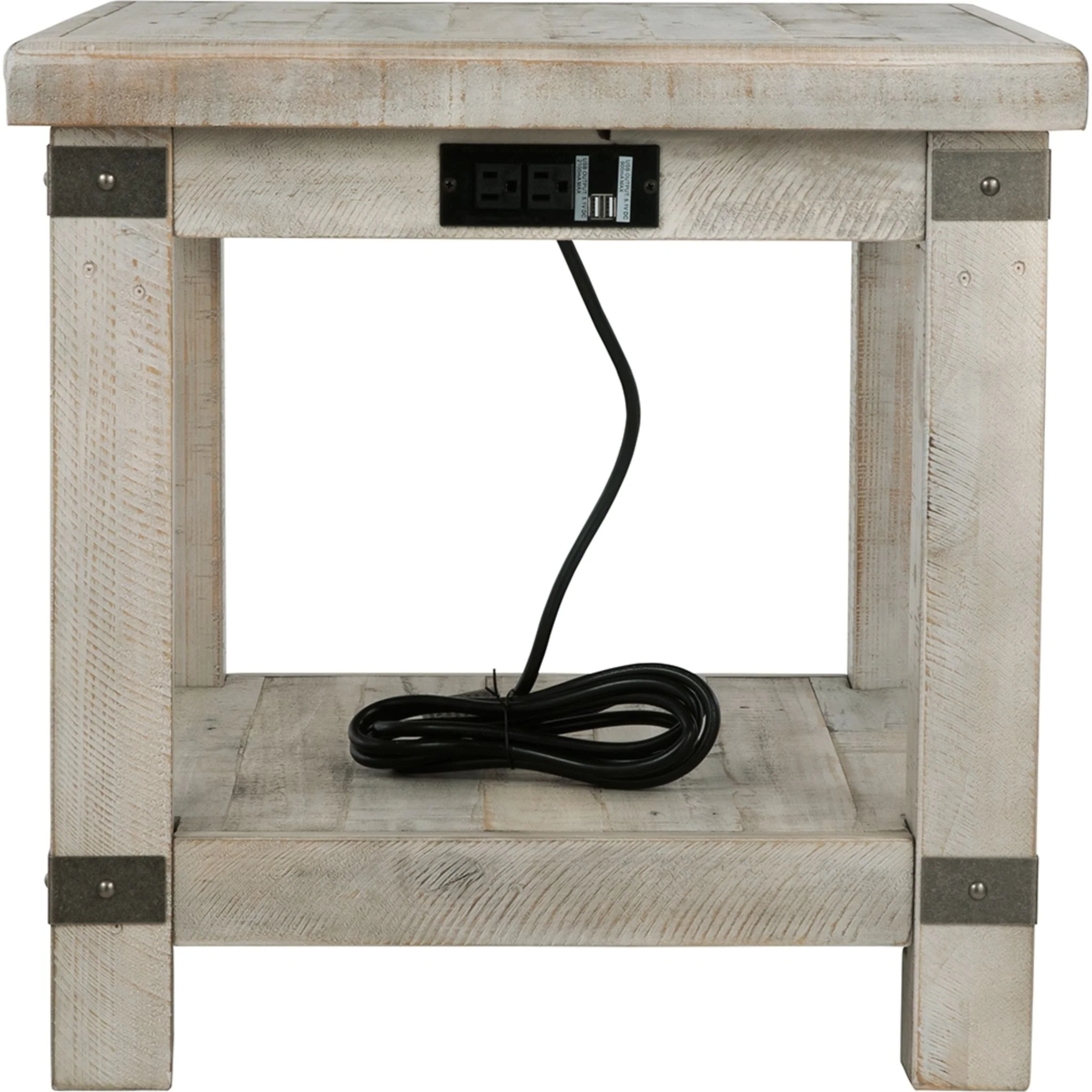 Carynhurst End Table - White Wash Gray - Image 5