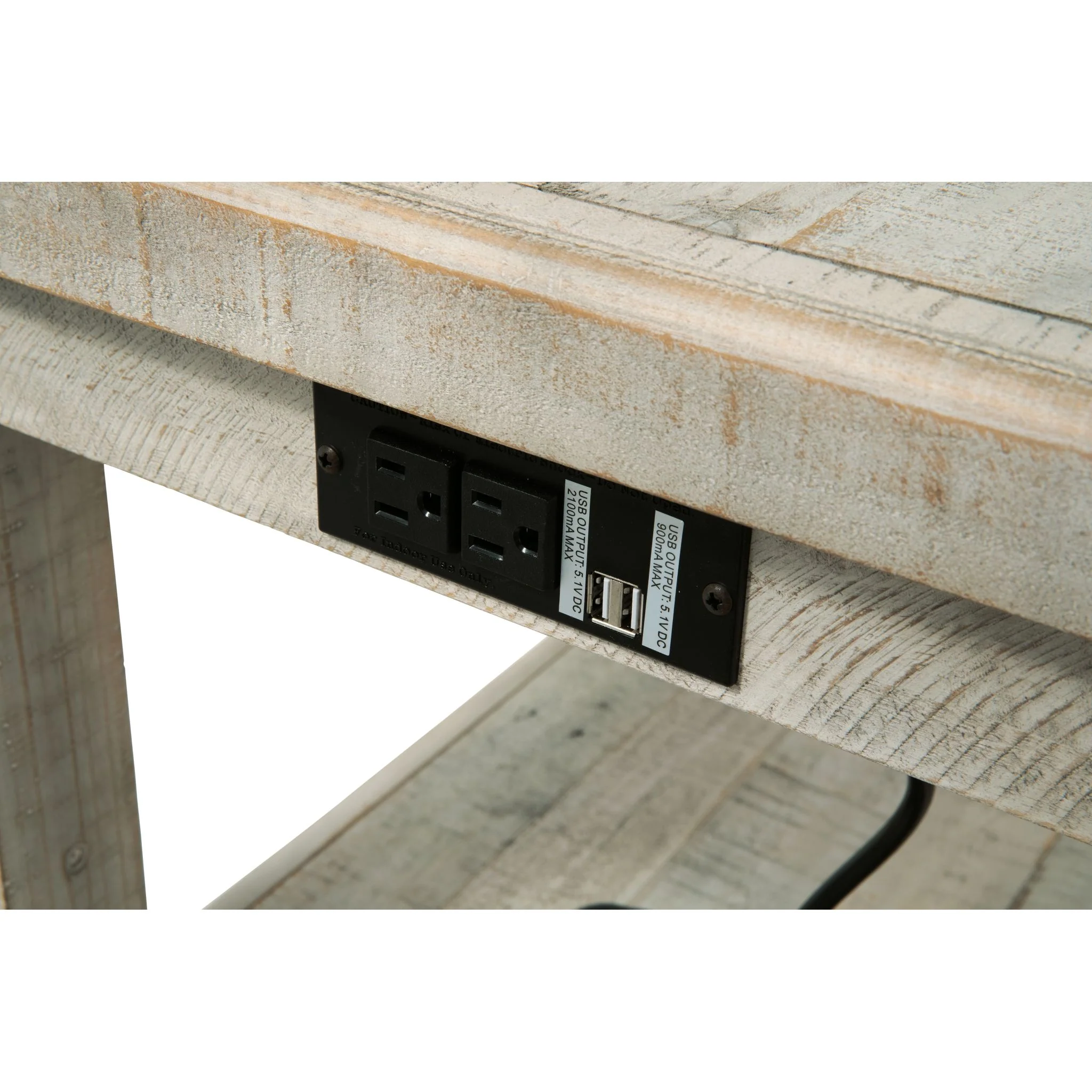 Carynhurst End Table - White Wash Gray - Image 6