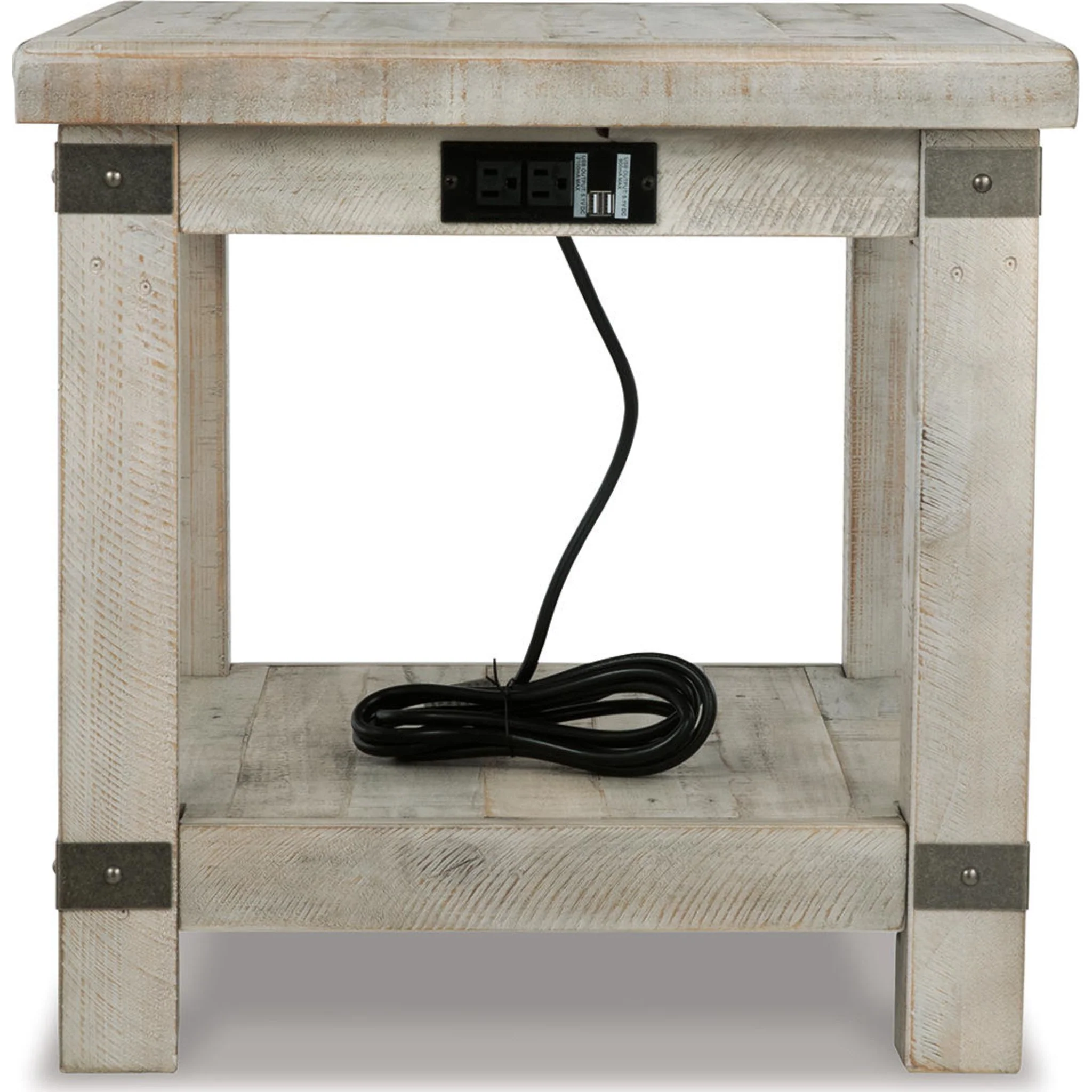 Carynhurst End Table - White Wash Gray - Image 9