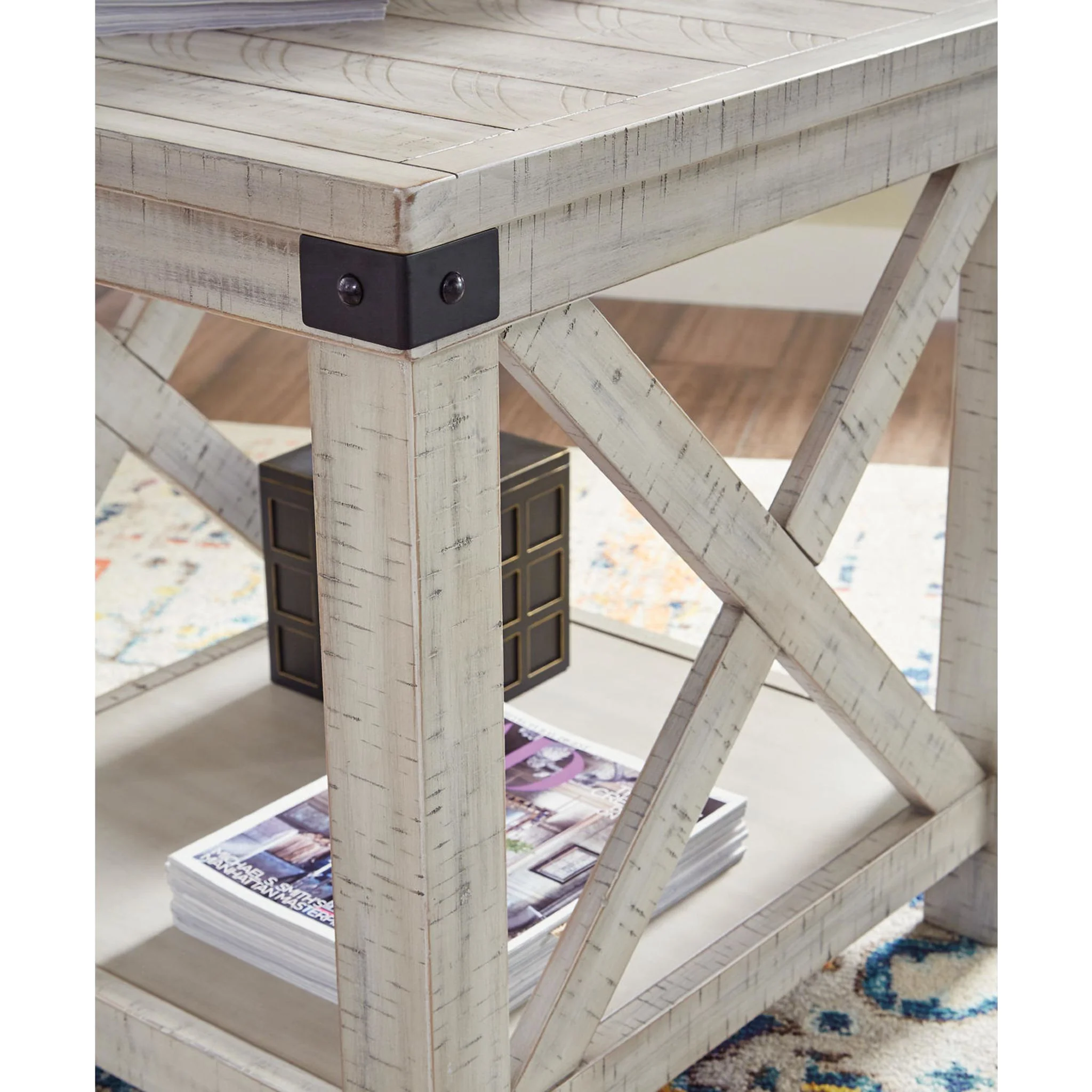 Carynhurst End Table - Whitewash - Image 9