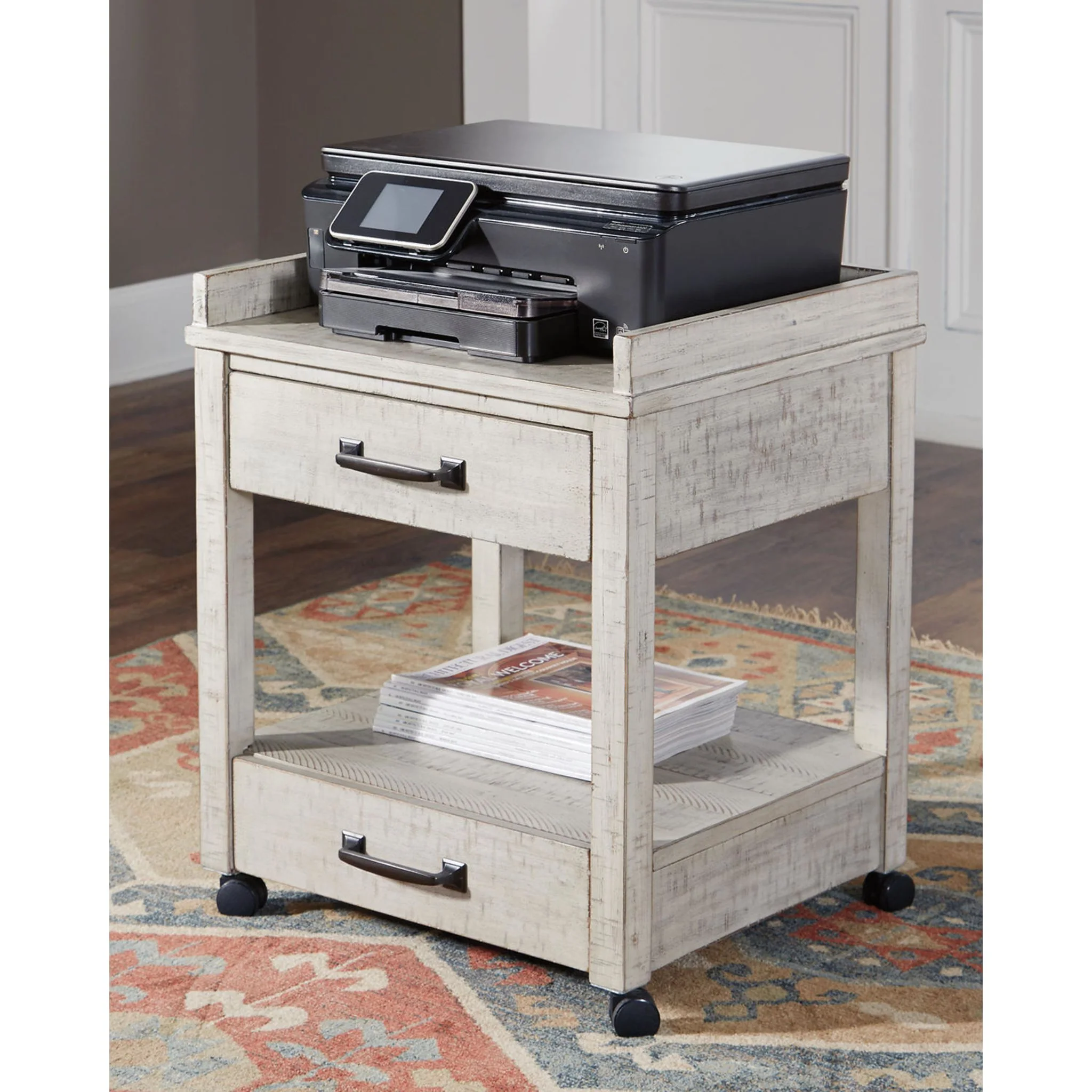 Carynhurst Printer Stand - Whitewash - Image 5